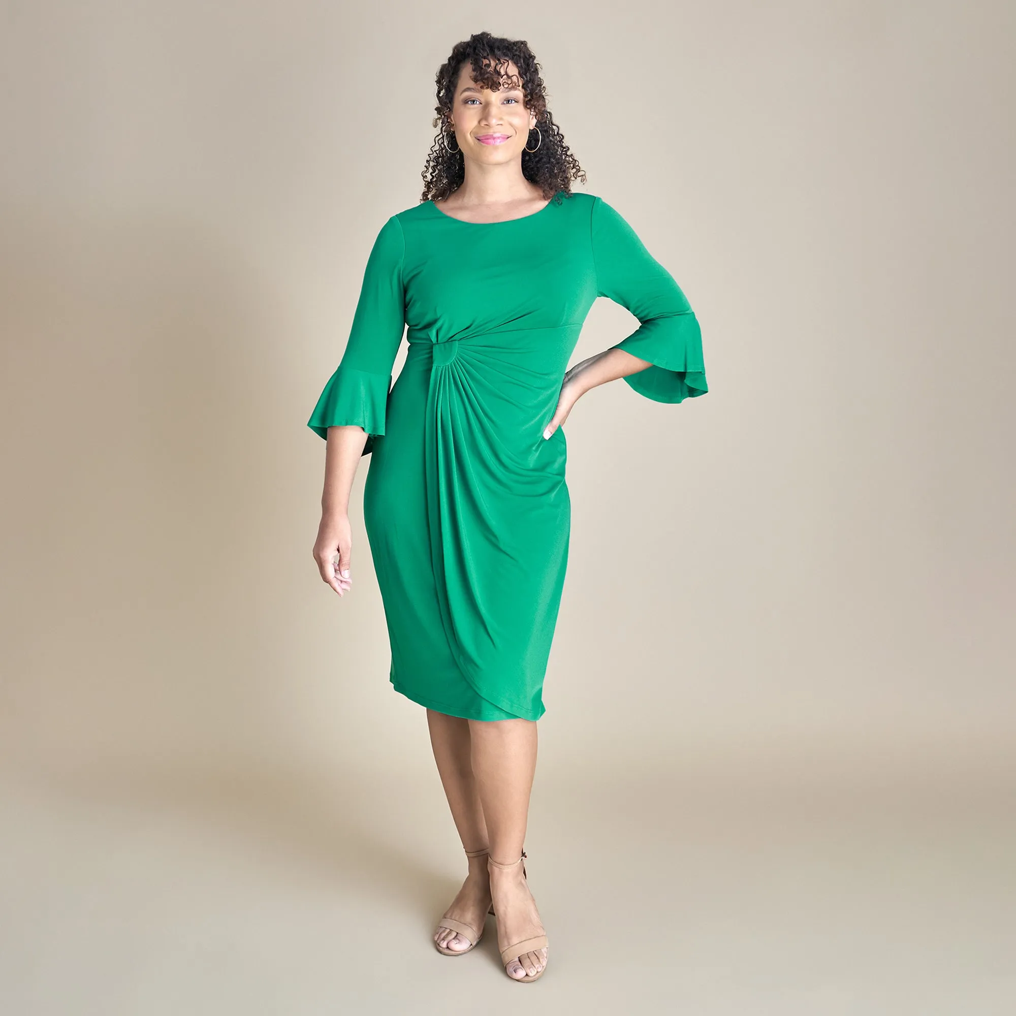 Lisa 2.0 Jade Faux Wrap Dress sold by connected apparel product image thumbnail 2