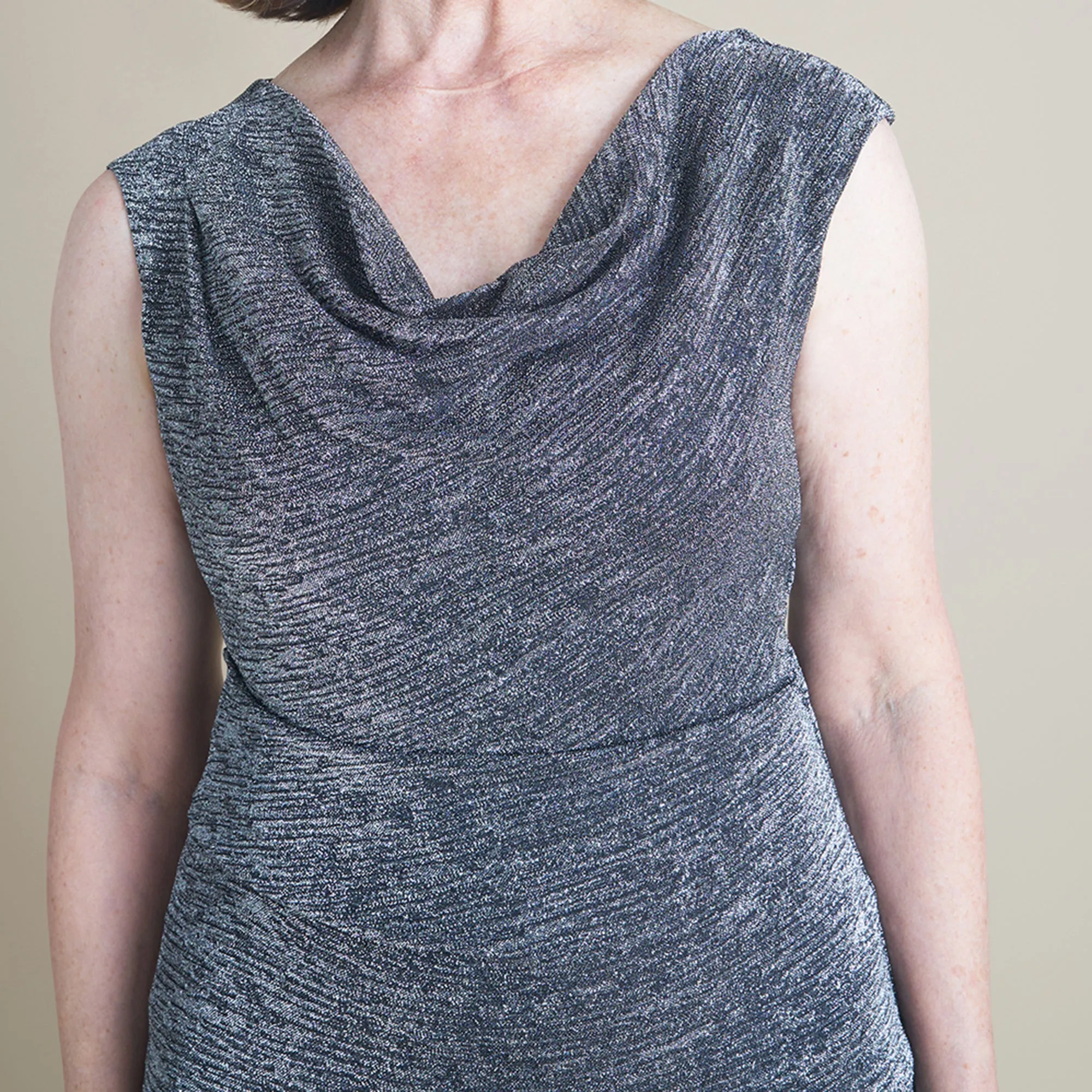 Maren Silver Floor Length Dress sold by connected apparel product image thumbnail 3