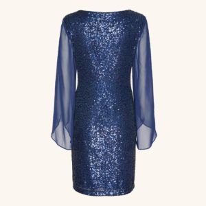 Stevie Navy Sequin Sheath Dress sold by connected apparel