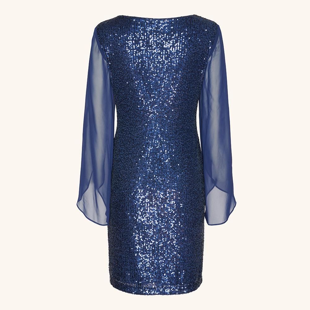 Stevie Navy Sequin Sheath Dress sold by connected apparel product image thumbnail 8