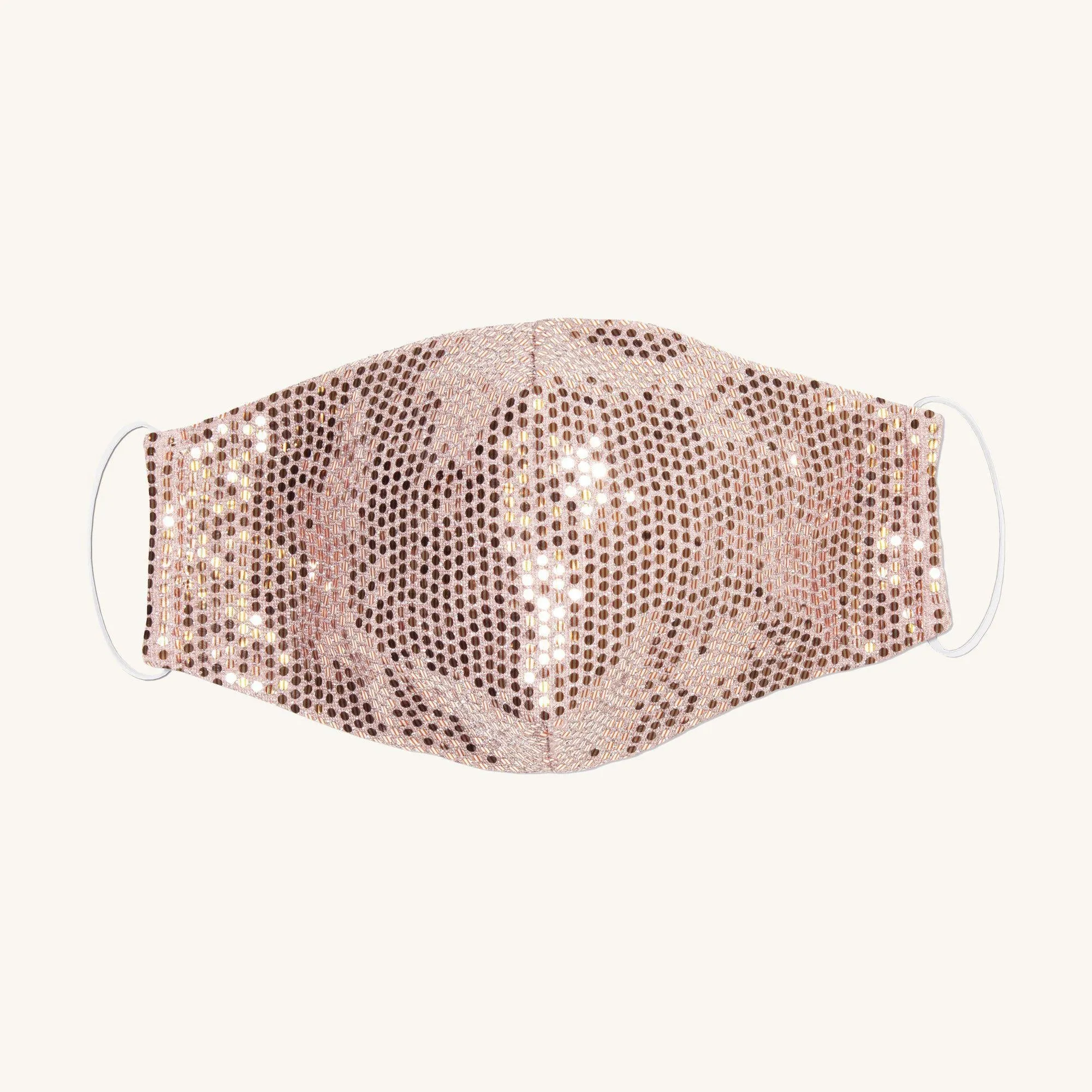 Rose Gold Sequin Face Mask sold by connected apparel product image thumbnail 3