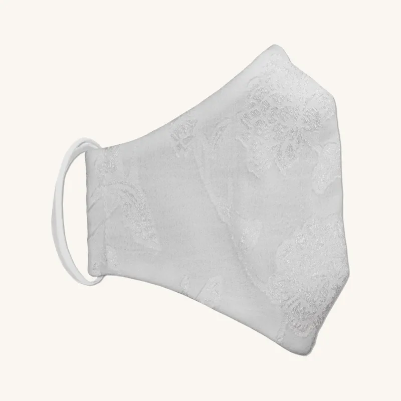 White Burnout Chiffon Face Mask sold by connected apparel