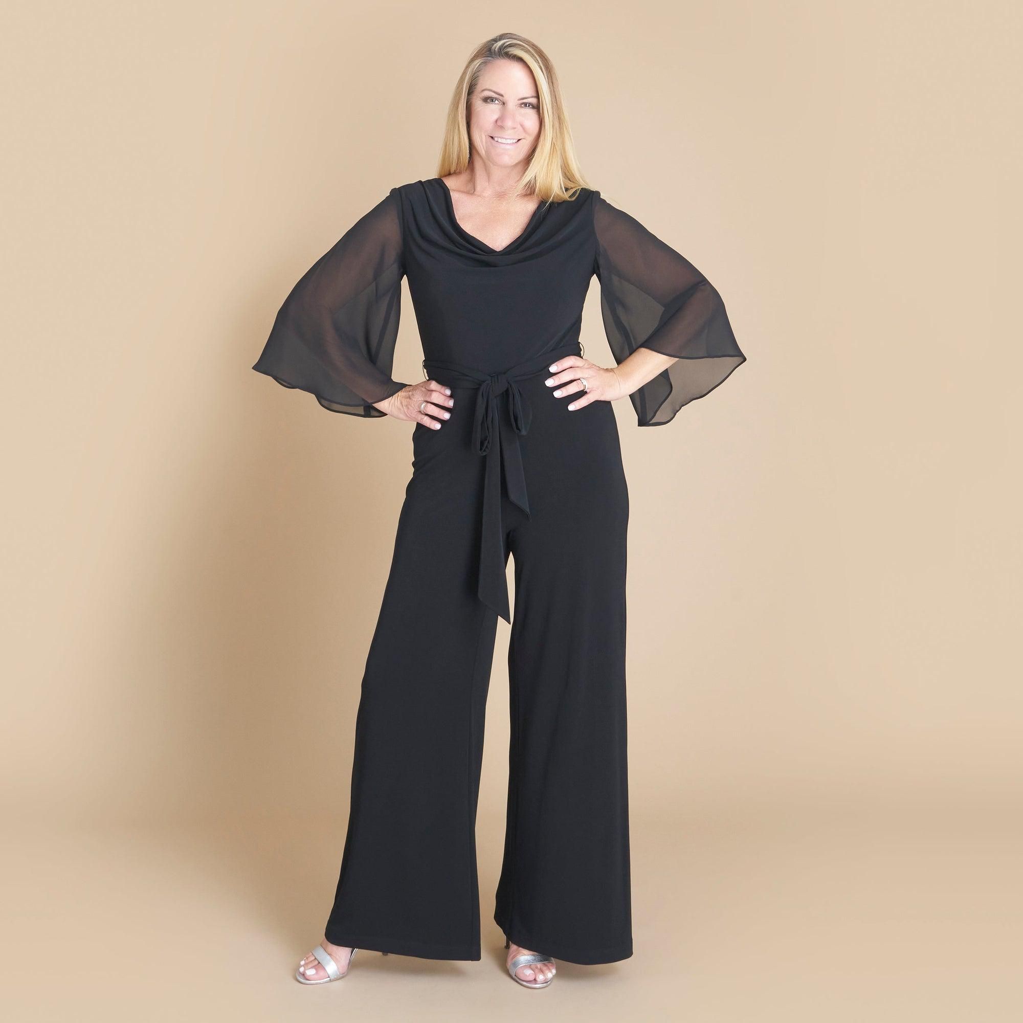 Uptown 2.0 Black Jumpsuit sold by connected apparel