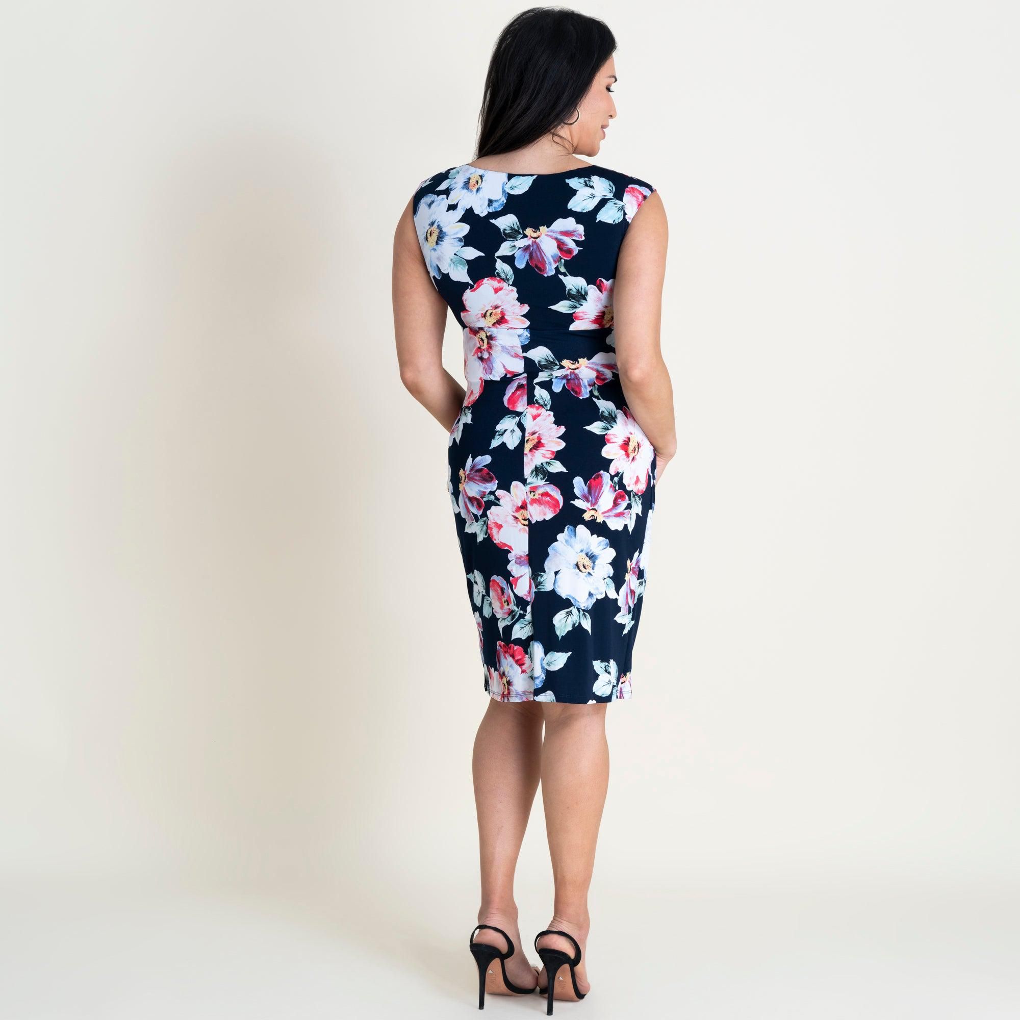 Diana Floral Surplice Bodycon Dress sold by connected apparel product image thumbnail 3