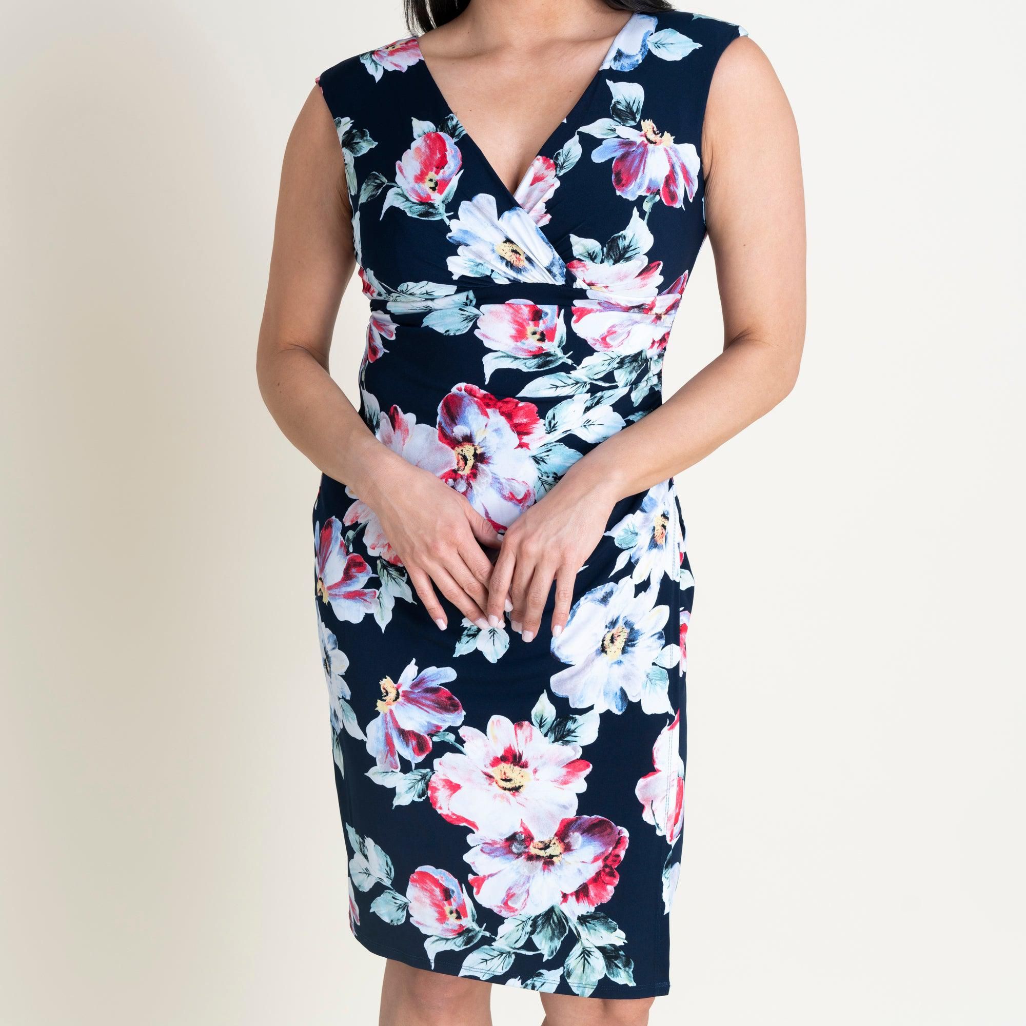 Diana Floral Surplice Bodycon Dress sold by connected apparel product image thumbnail 2