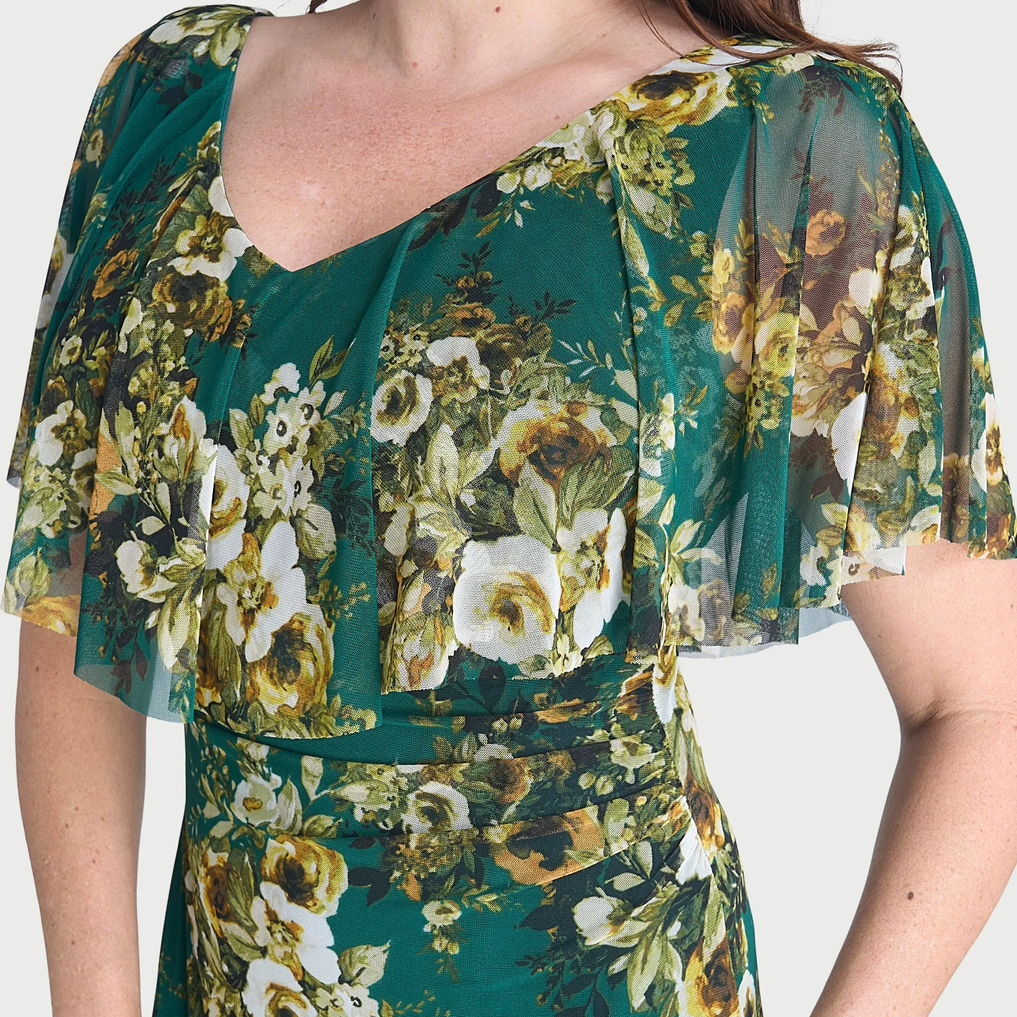 Sunny Evergreen Floral Midi Dress sold by connected apparel product image thumbnail 3