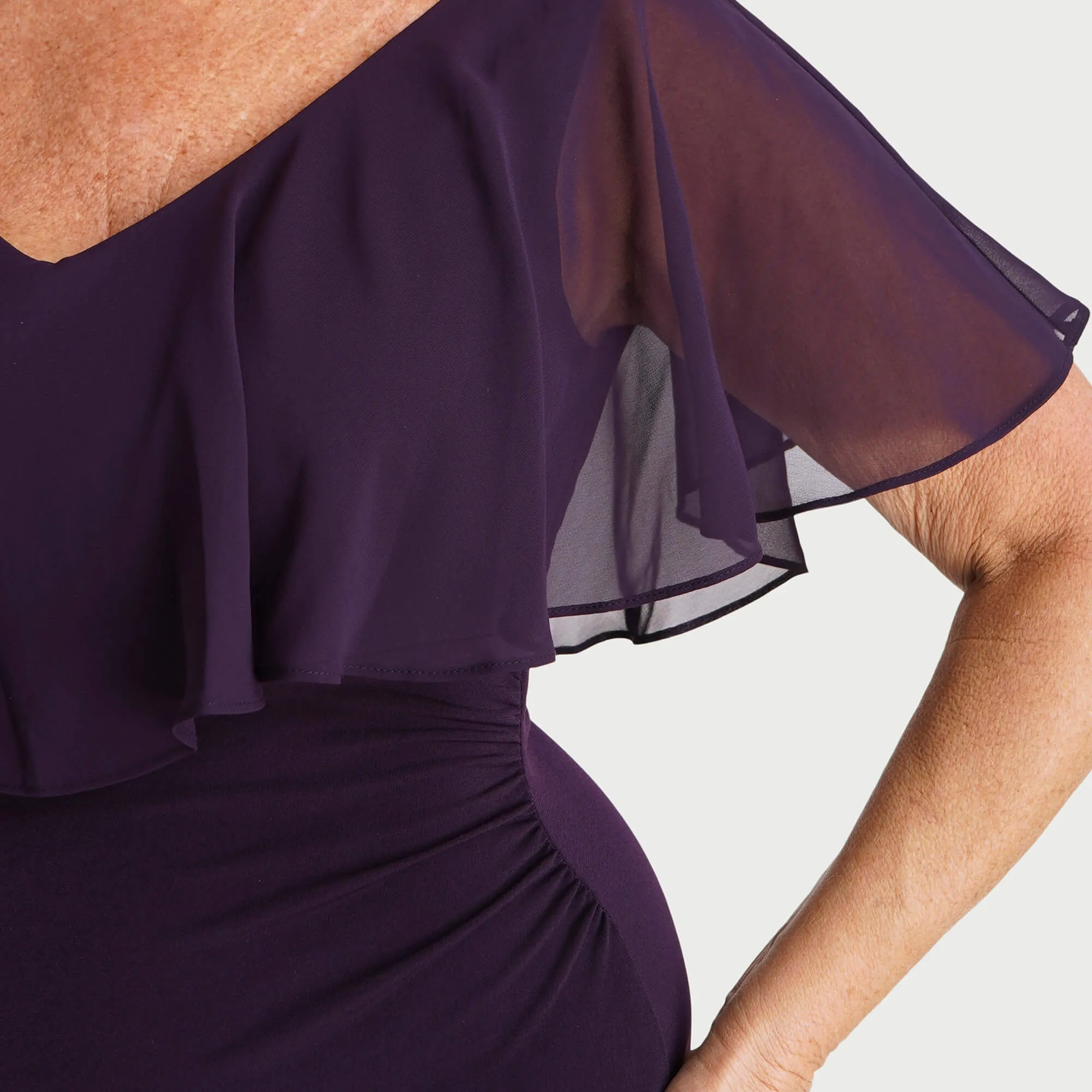 Sunny Aubergine Floor Length Dress sold by connected apparel product image thumbnail 2