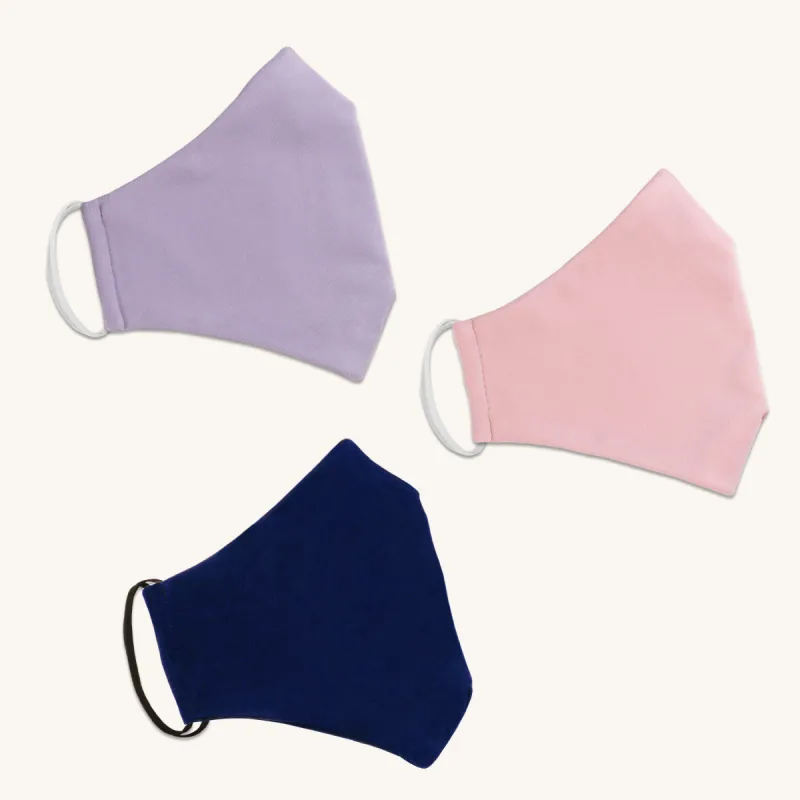The Essential Face Mask Multipack in Lavender (Set of 3) sold by connected apparel