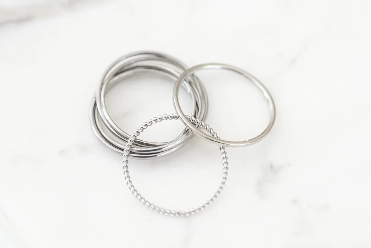 Goddess Collection - Silver Ring Set sold by connected apparel