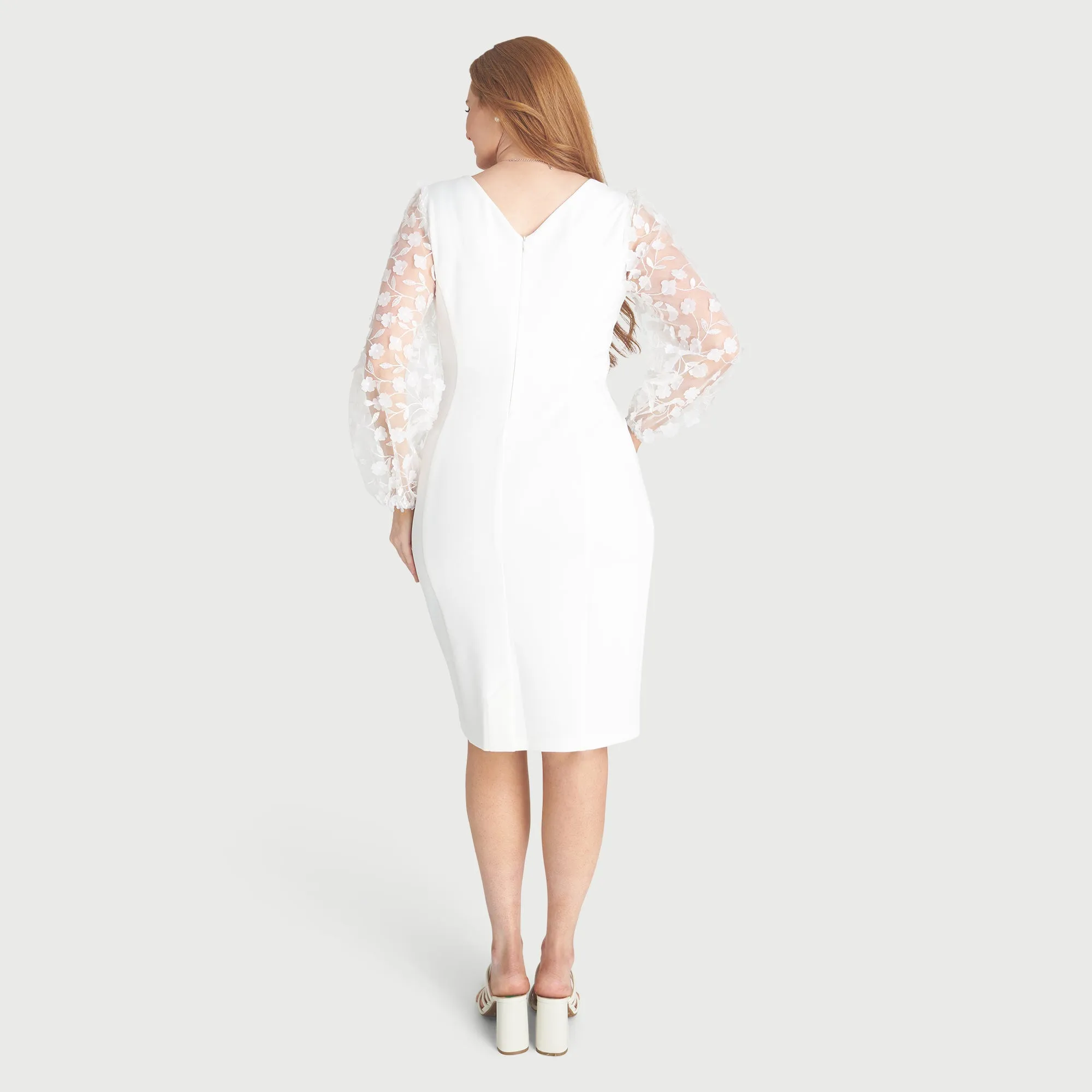 Lynette Ivory Cocktail Dress sold by connected apparel product image thumbnail 3