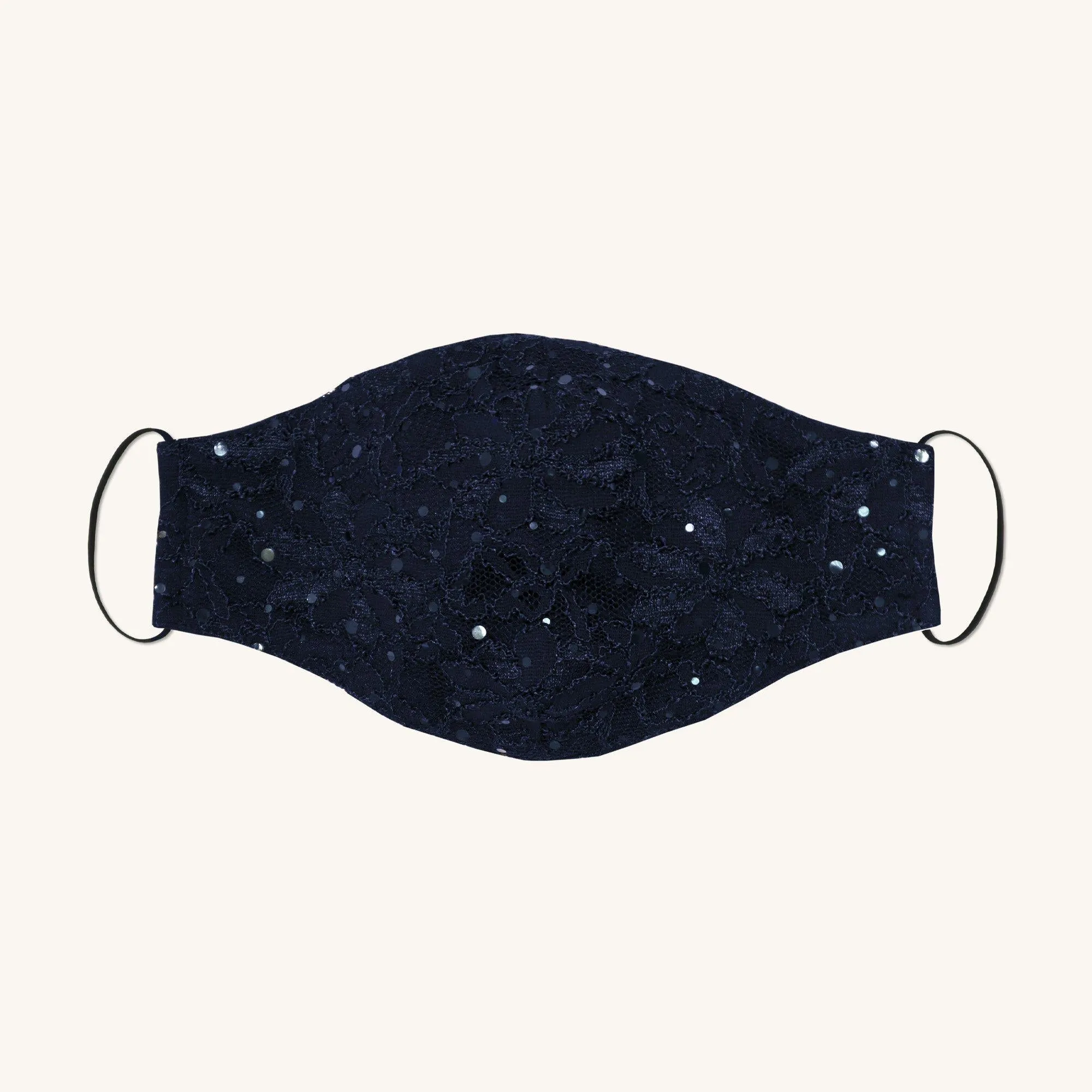 Navy Lace Sequin Mask sold by connected apparel product image thumbnail 4