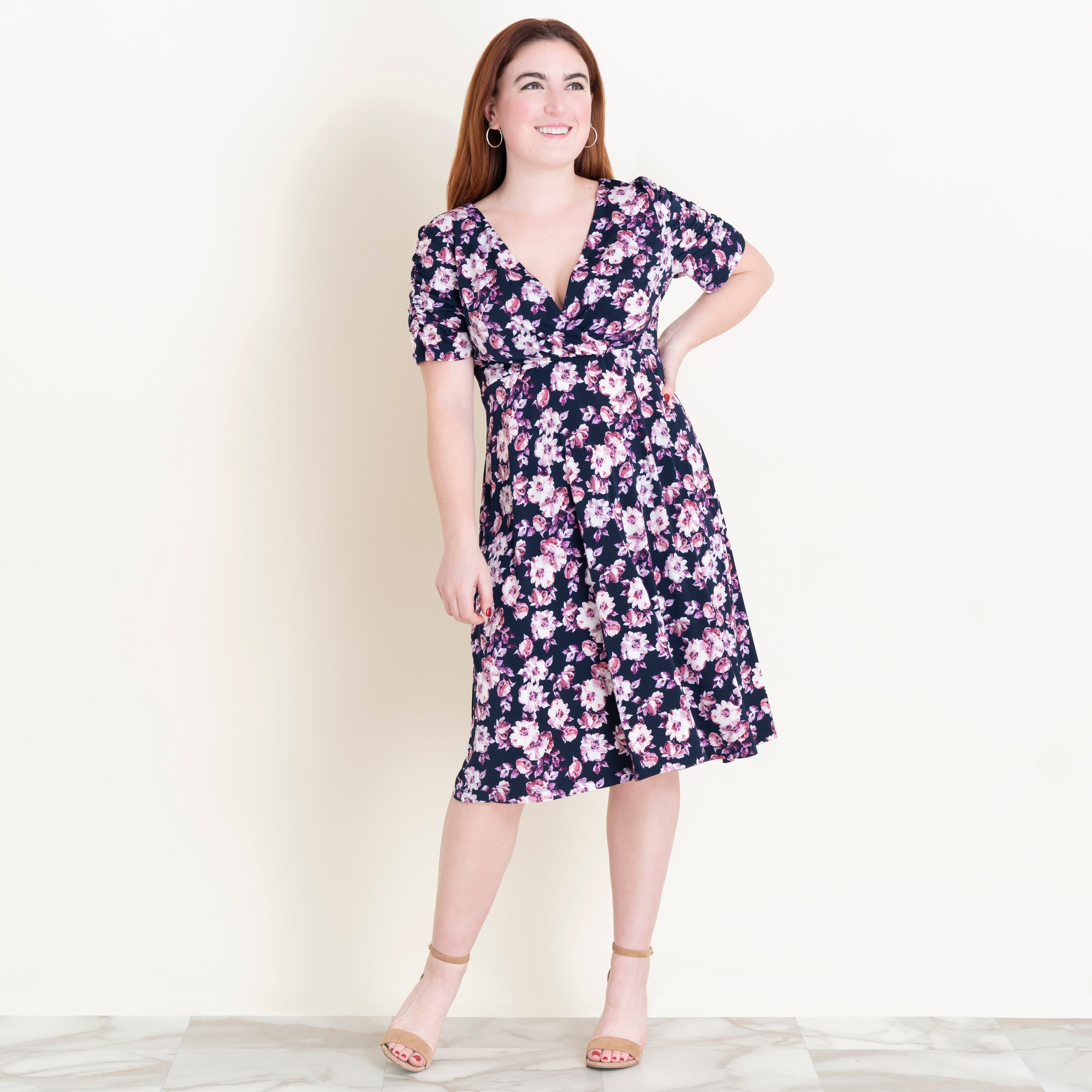 Valerie Floral Fit and Flare Dress sold by connected apparel product image thumbnail 4