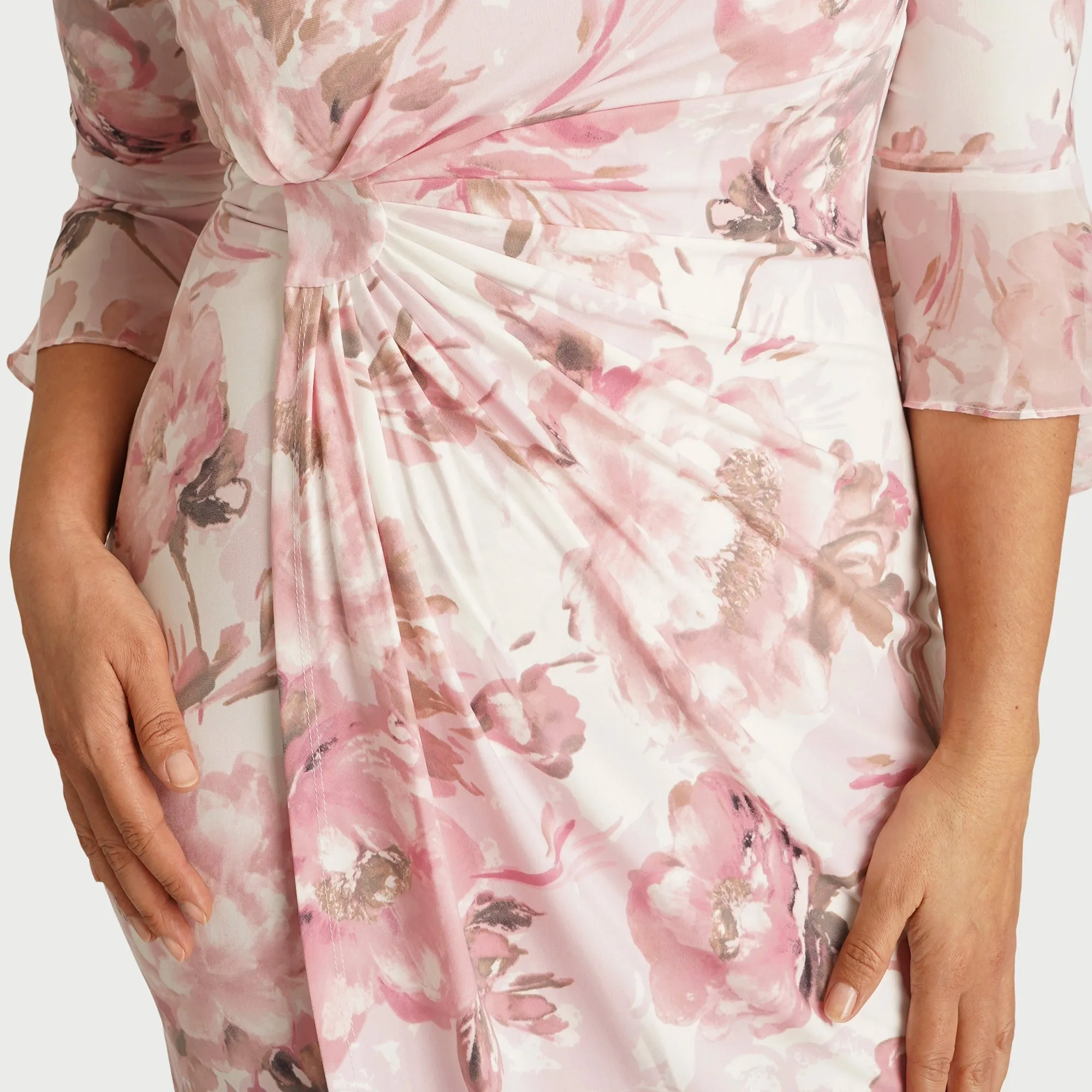 Lisa 2.0 Rose Floral Faux Wrap Dress sold by connected apparel product image thumbnail 3