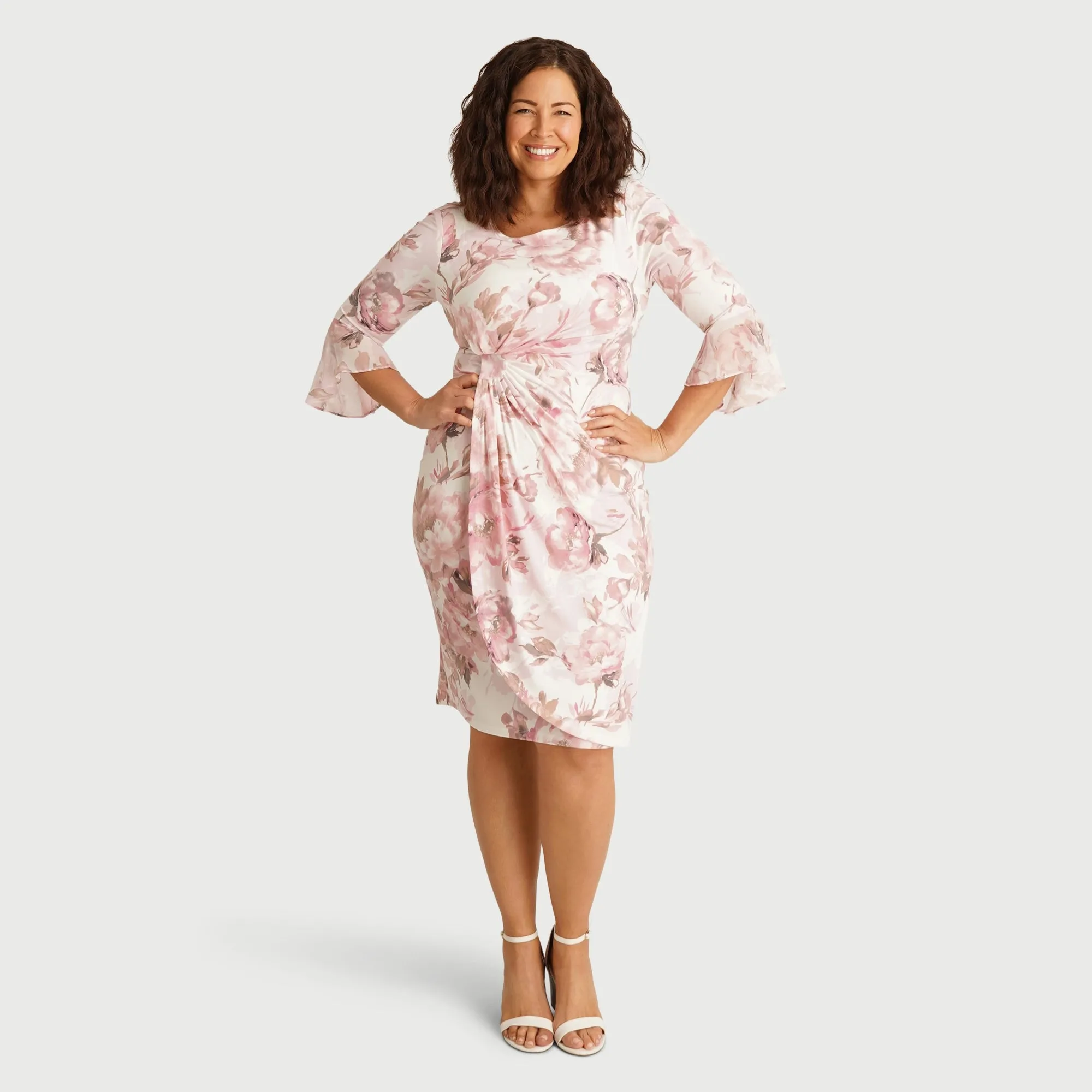 Lisa 2.0 Rose Floral Faux Wrap Dress sold by connected apparel product image thumbnail 2