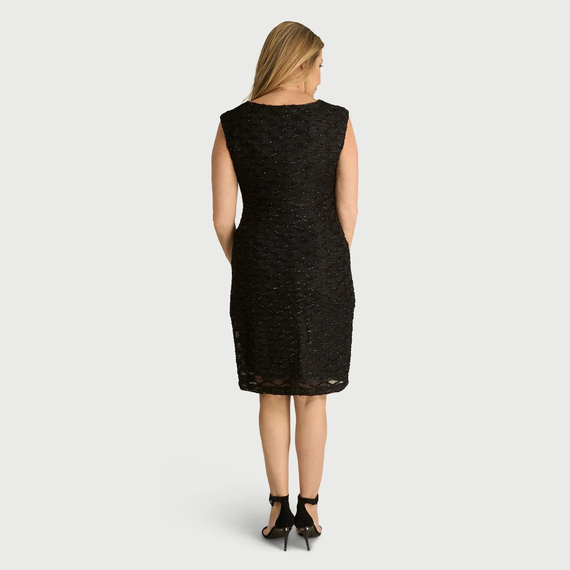 Tina Black Cowl Neck Dress sold by connected apparel product image thumbnail 3