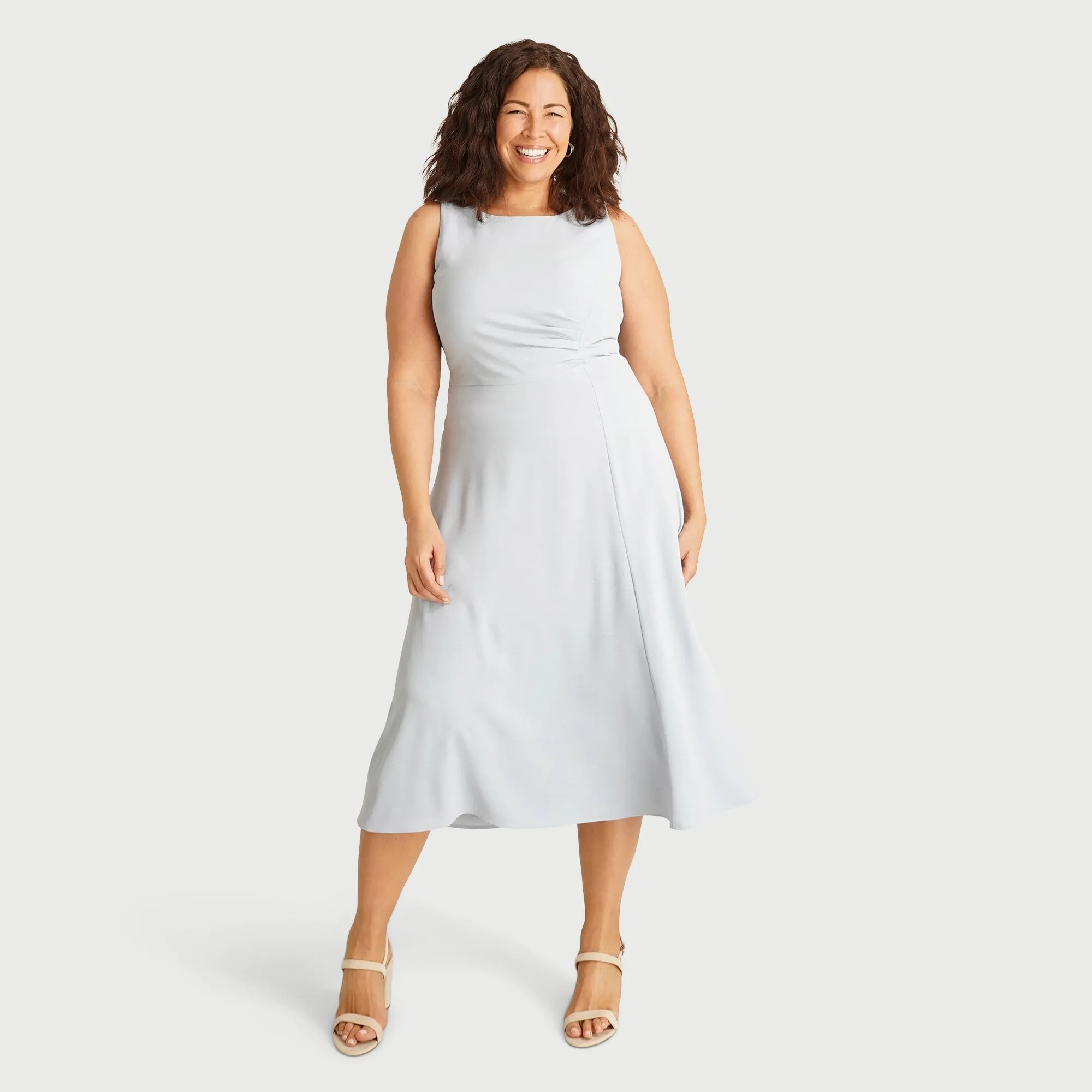 Halle Powder Blue A-Line Dress sold by connected apparel