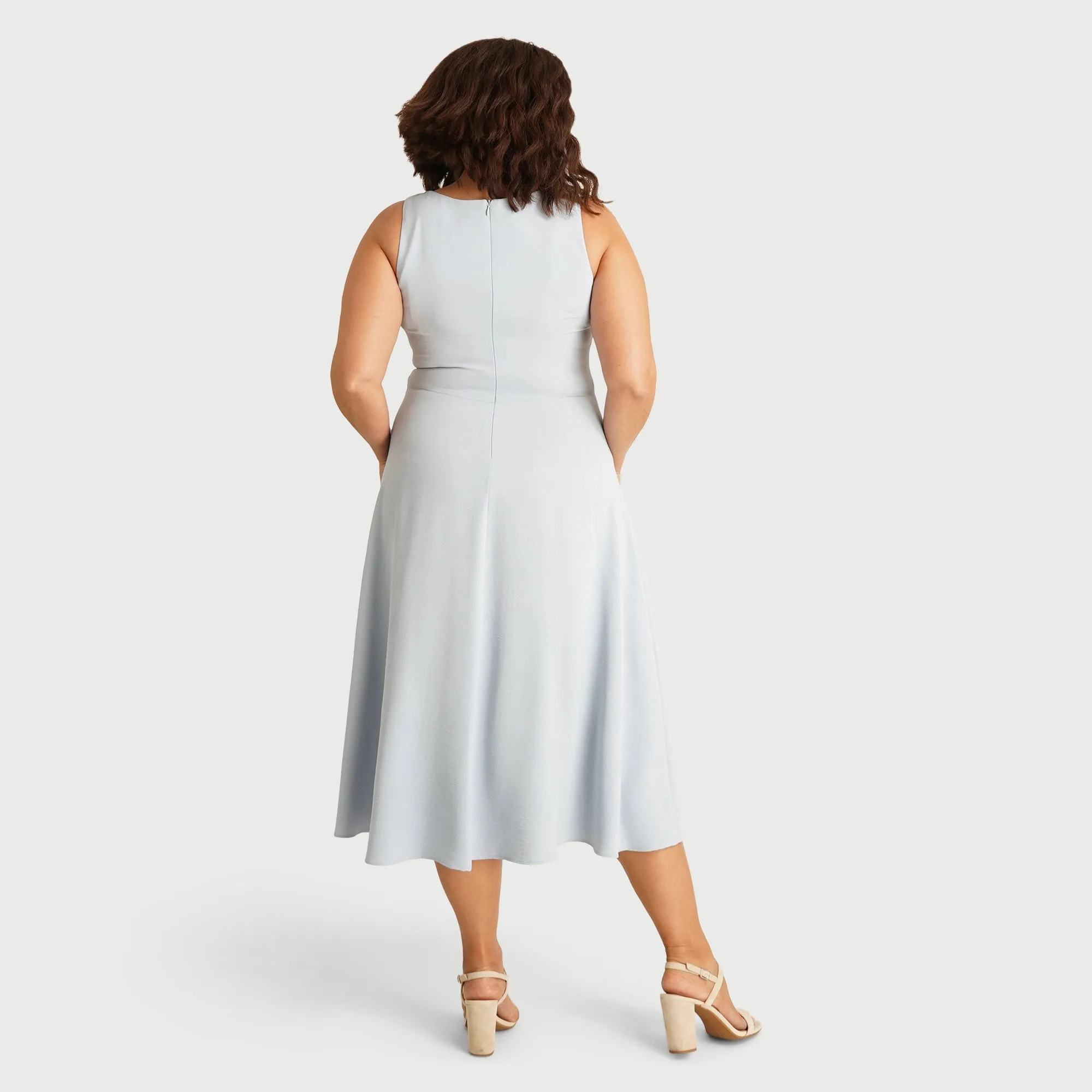 Halle Powder Blue A-Line Dress sold by connected apparel product image thumbnail 3