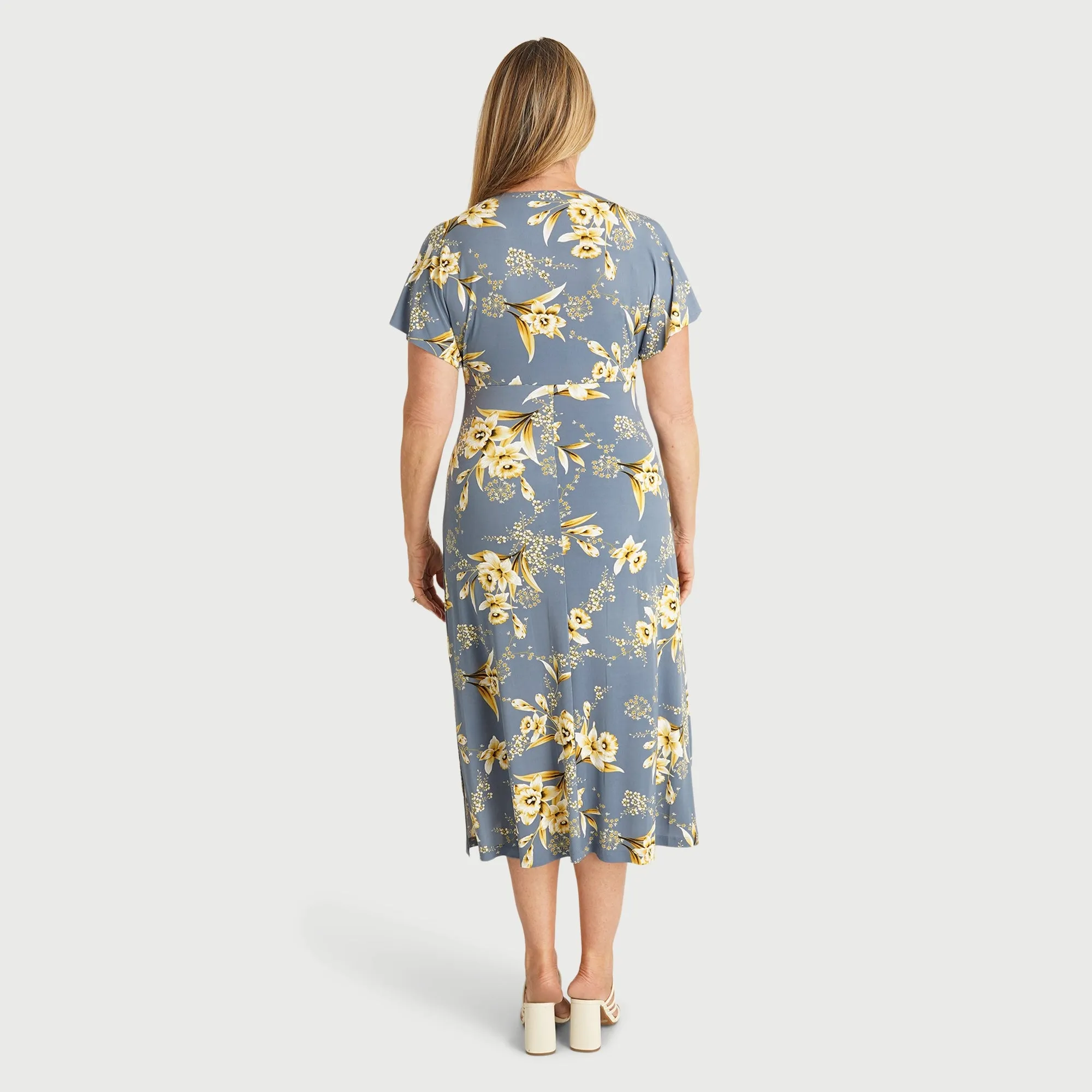 Danica Denim Floral Midi Dress sold by connected apparel product image thumbnail 4