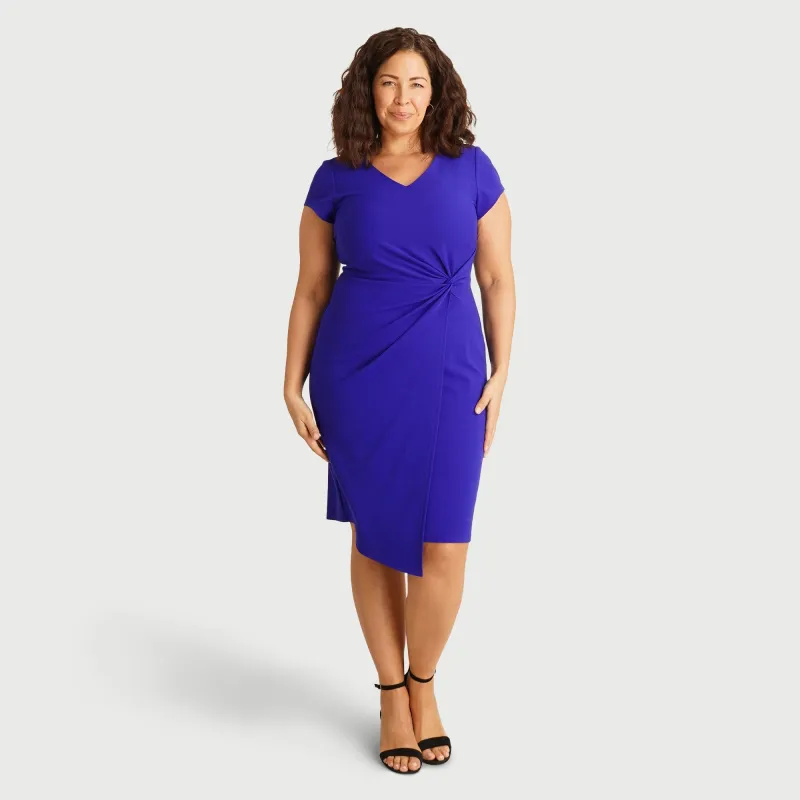 Arielle Deep Cobalt Knot Dress sold by connected apparel