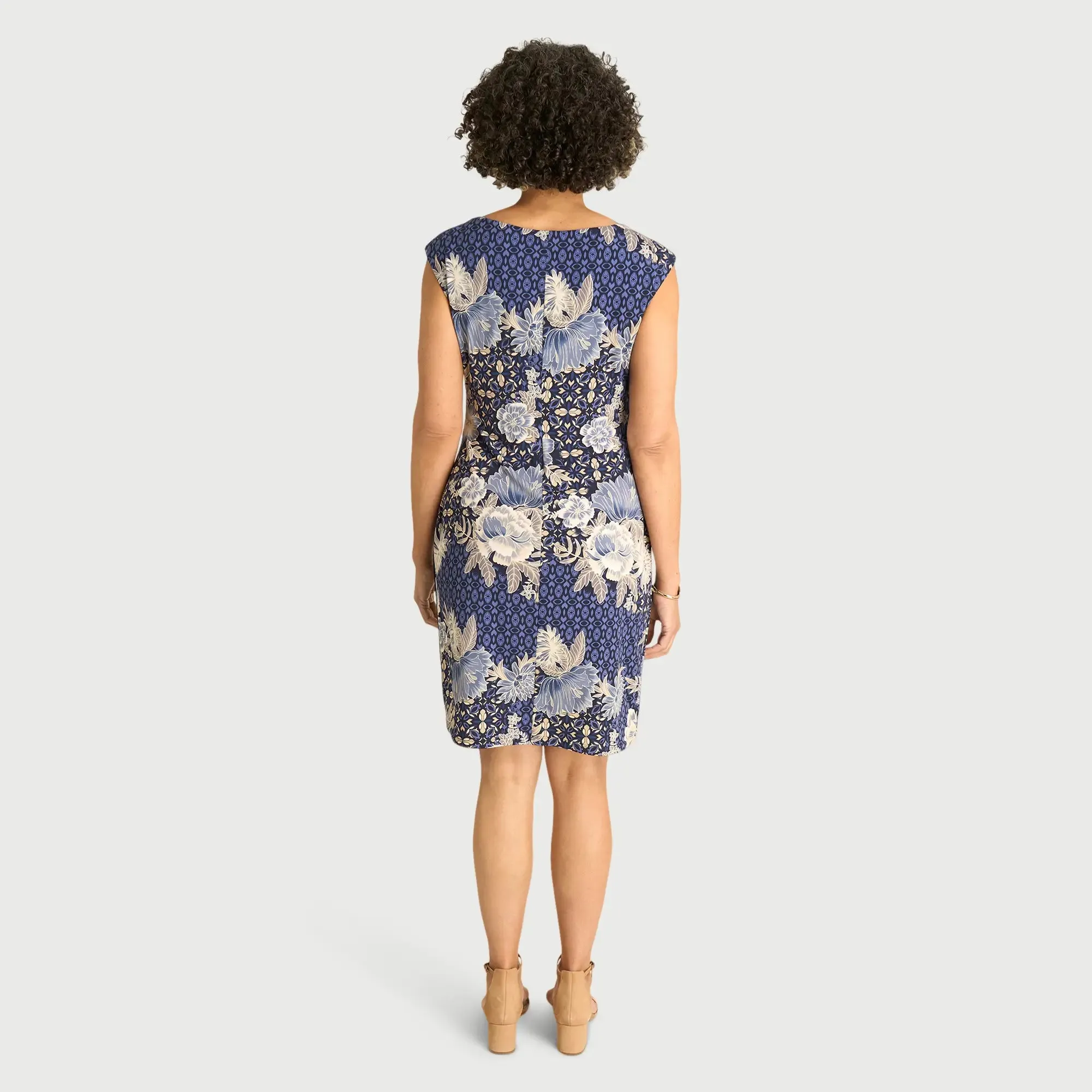 Liz Slate Floral Sleeveless Bodycon Dress sold by connected apparel product image thumbnail 4