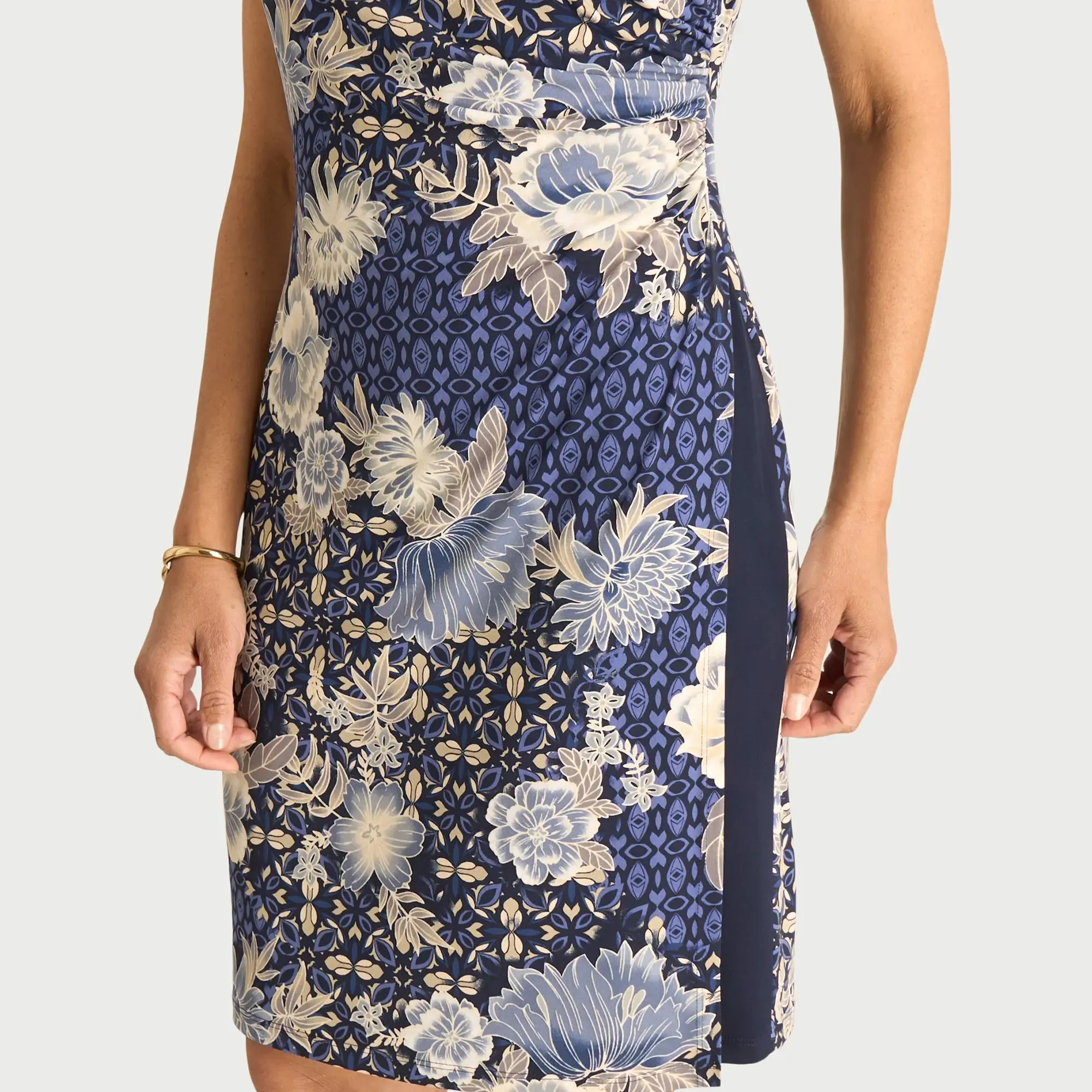Liz Slate Floral Sleeveless Bodycon Dress sold by connected apparel product image thumbnail 3