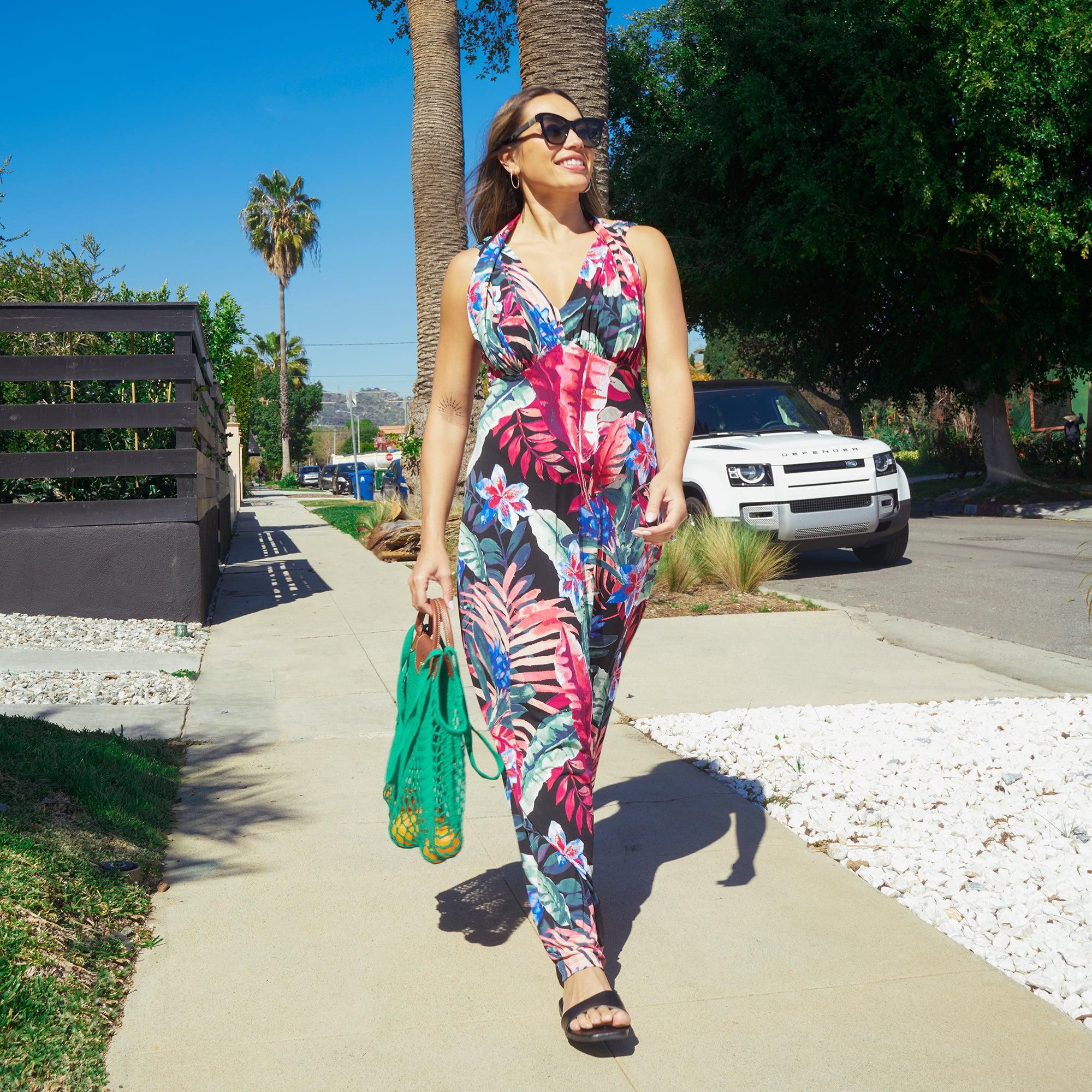 James Tropical Halter Maxi Dress sold by connected apparel product image thumbnail 6