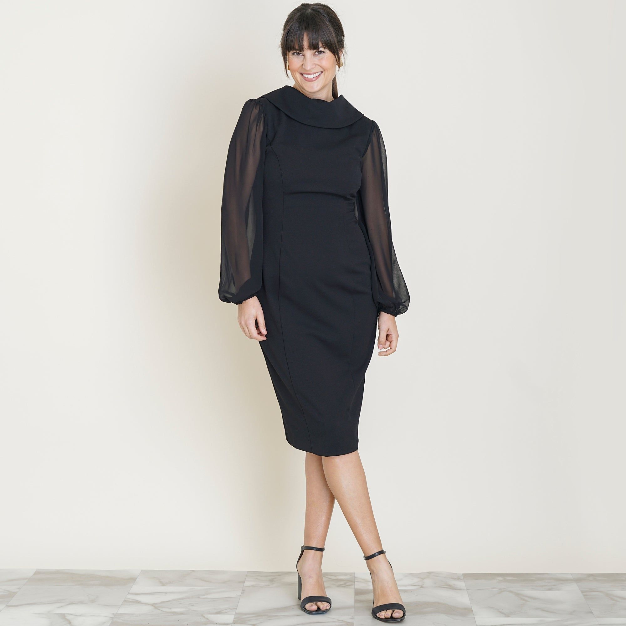 Jana 2.0 Long Sleeve Little Black Dress sold by connected apparel product image thumbnail 5