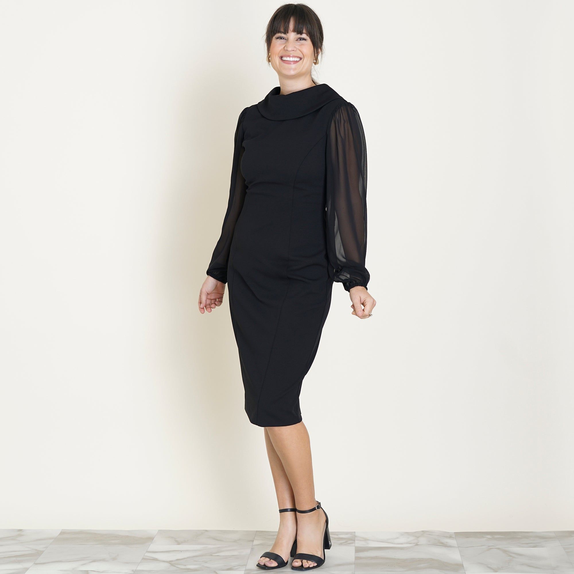 Jana 2.0 Long Sleeve Little Black Dress sold by connected apparel product image thumbnail 2