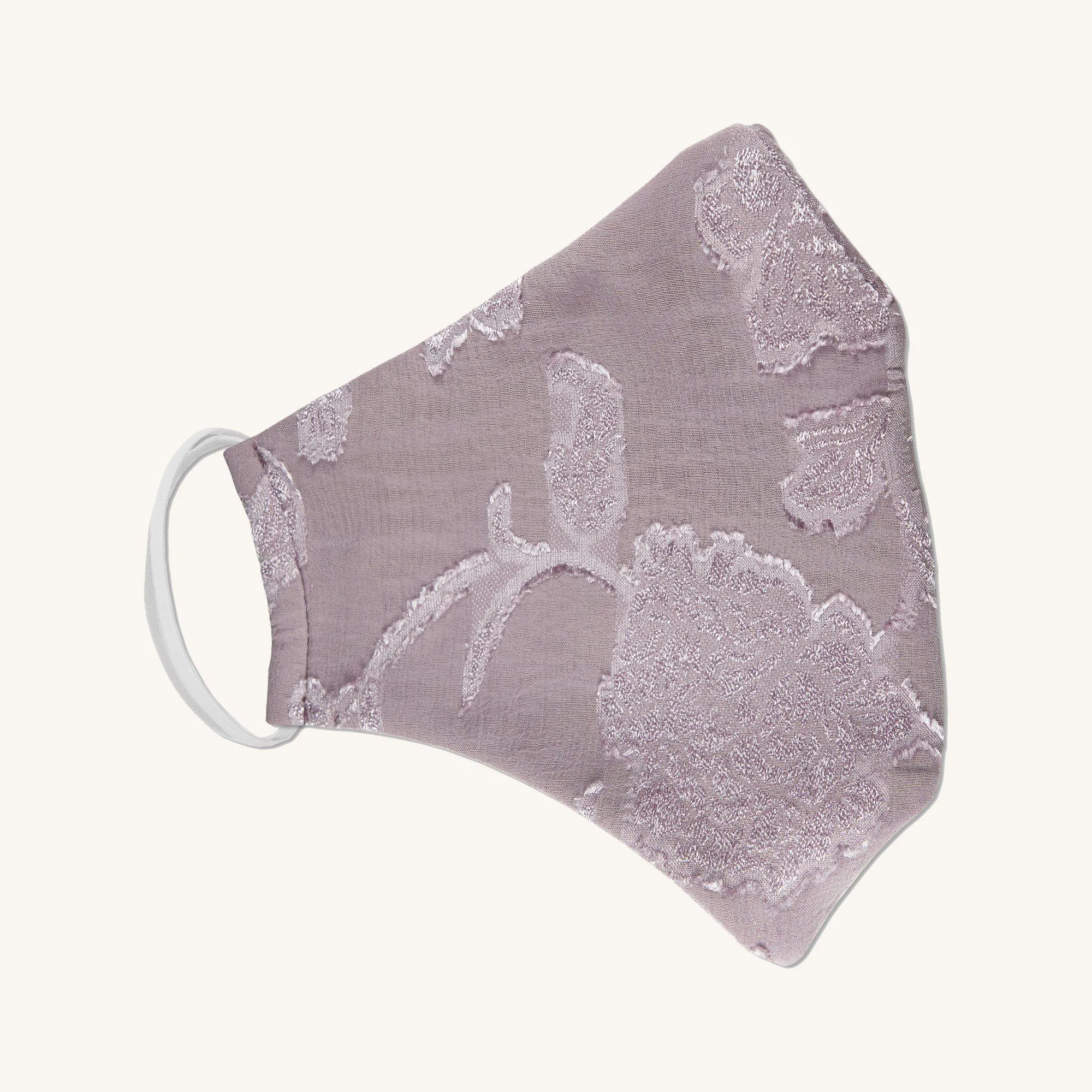 Mauve Burnout Chiffon Face Mask sold by connected apparel