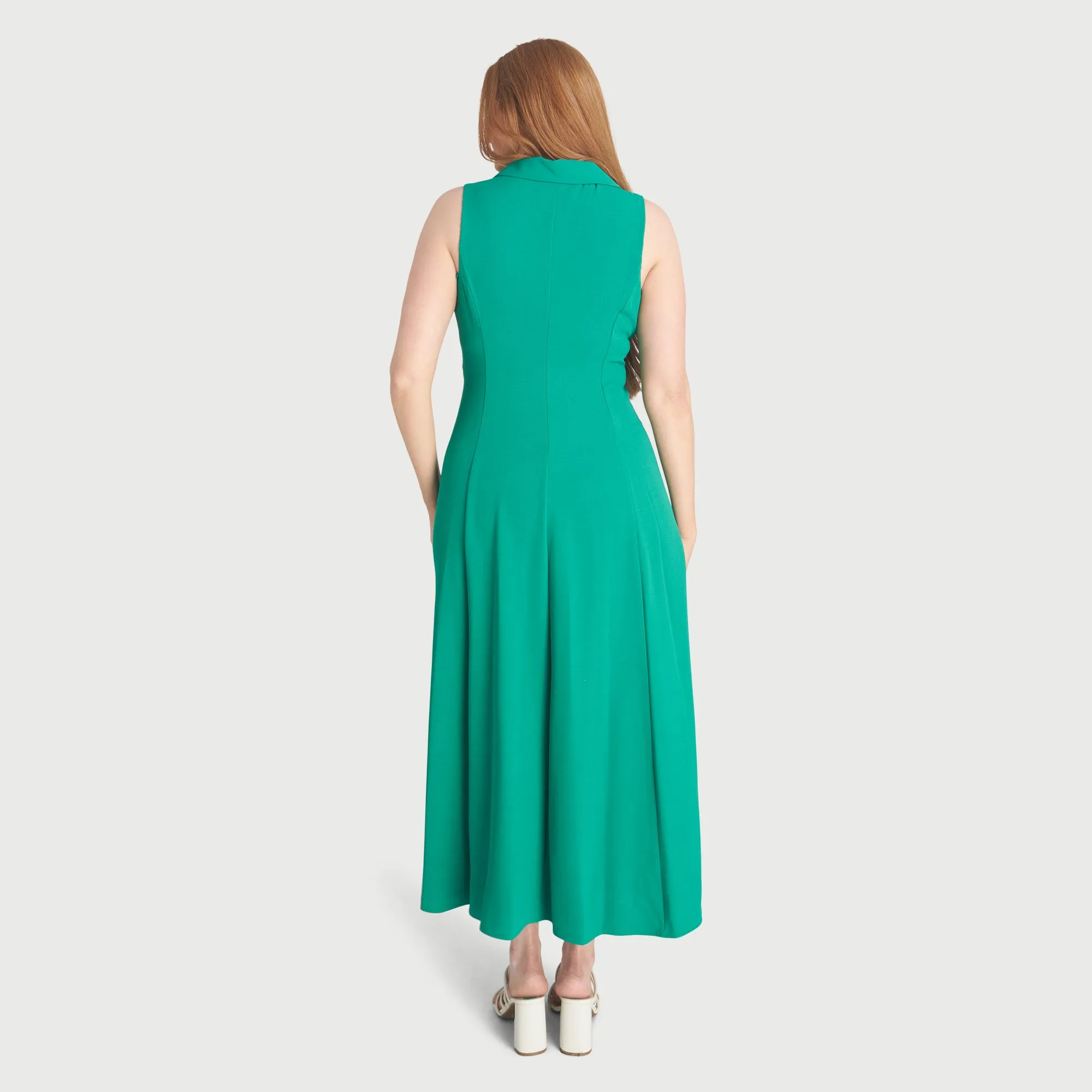 Jade Green Collared Maxi Dress sold by connected apparel product image thumbnail 3