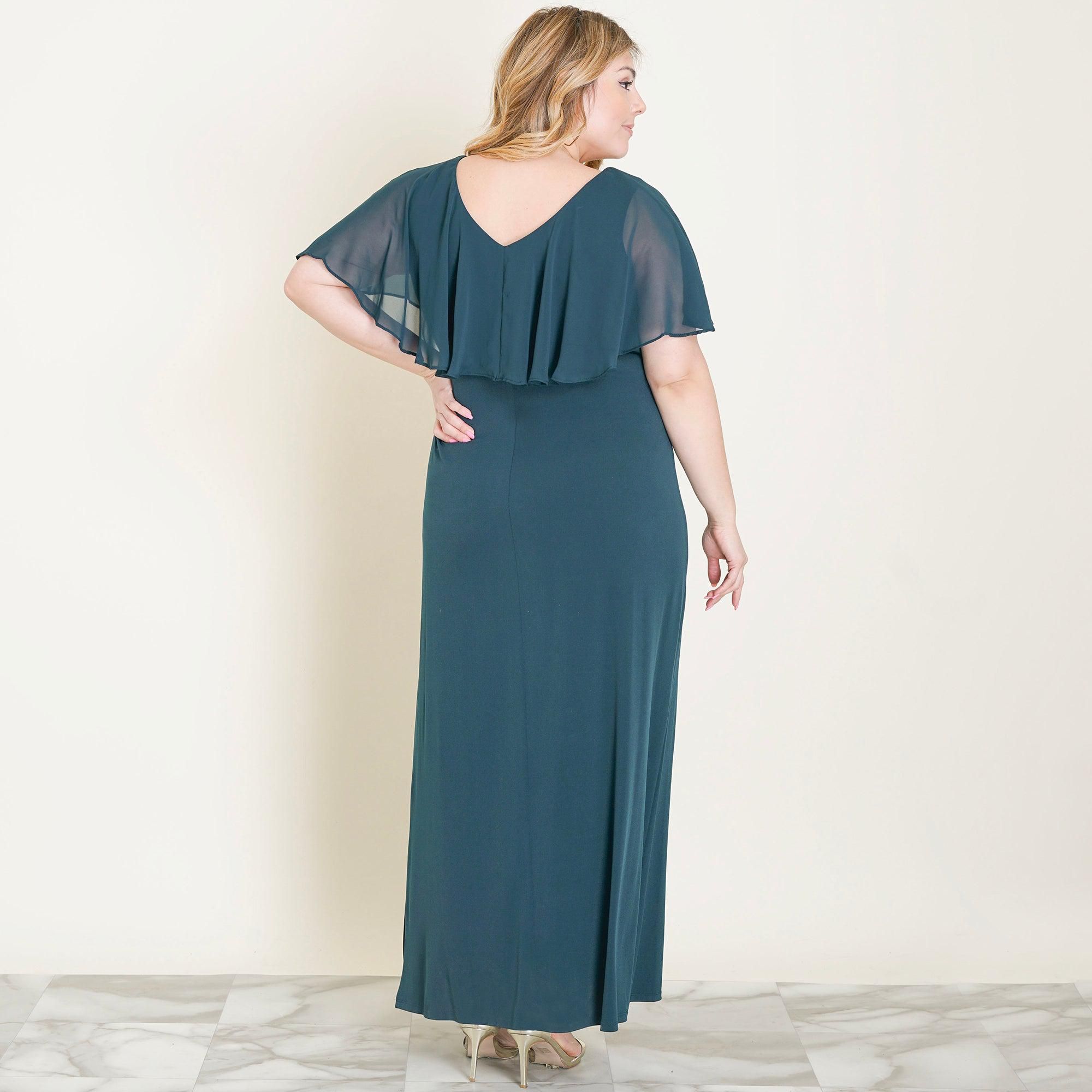 Sunny Hunter Green Floor Length Dress sold by connected apparel product image thumbnail 2