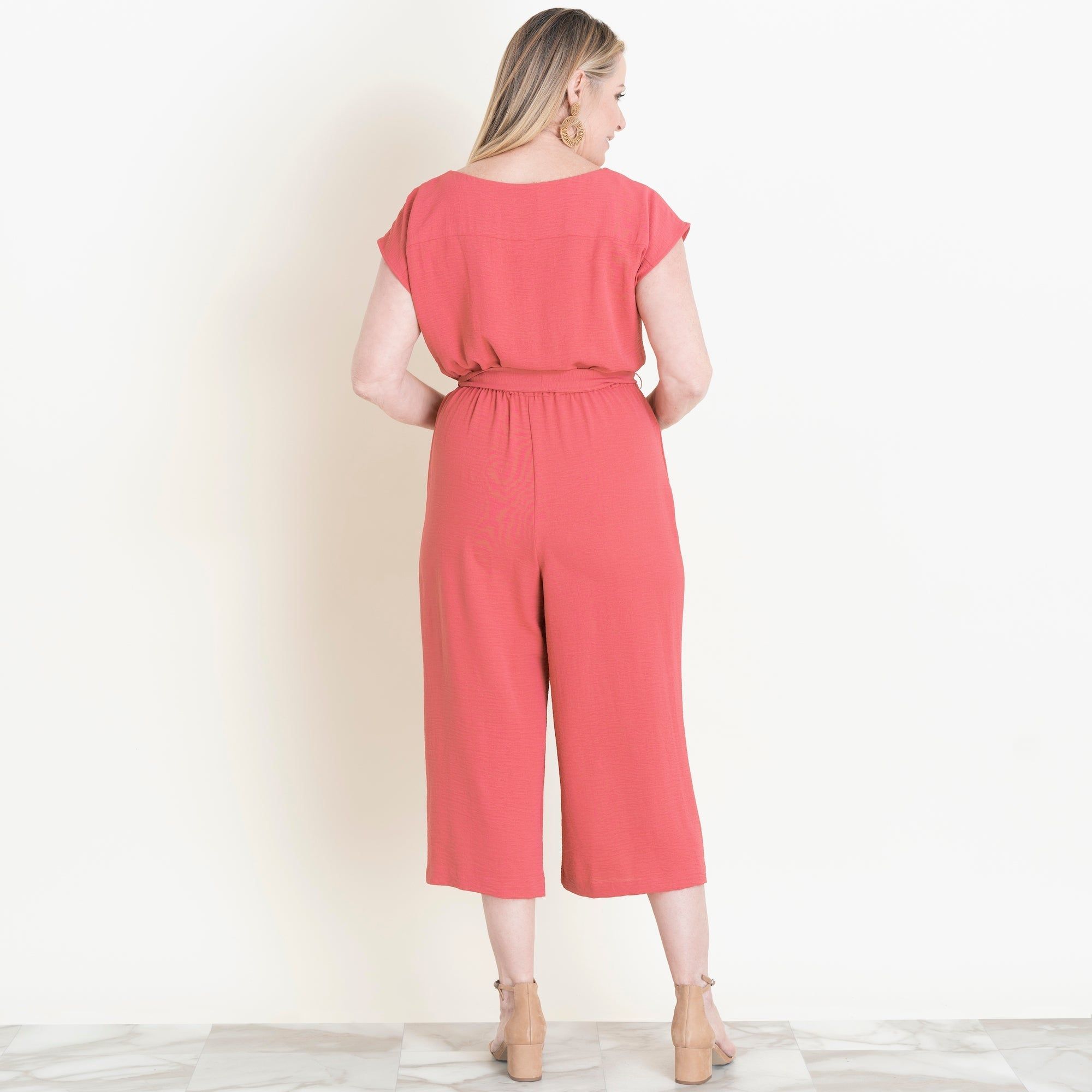 Frida Rosewood Two-Pocket Jumpsuit sold by connected apparel product image thumbnail 4