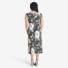 Tonya Olive Floral Cowl Neck Midi Dress sold by connected apparel