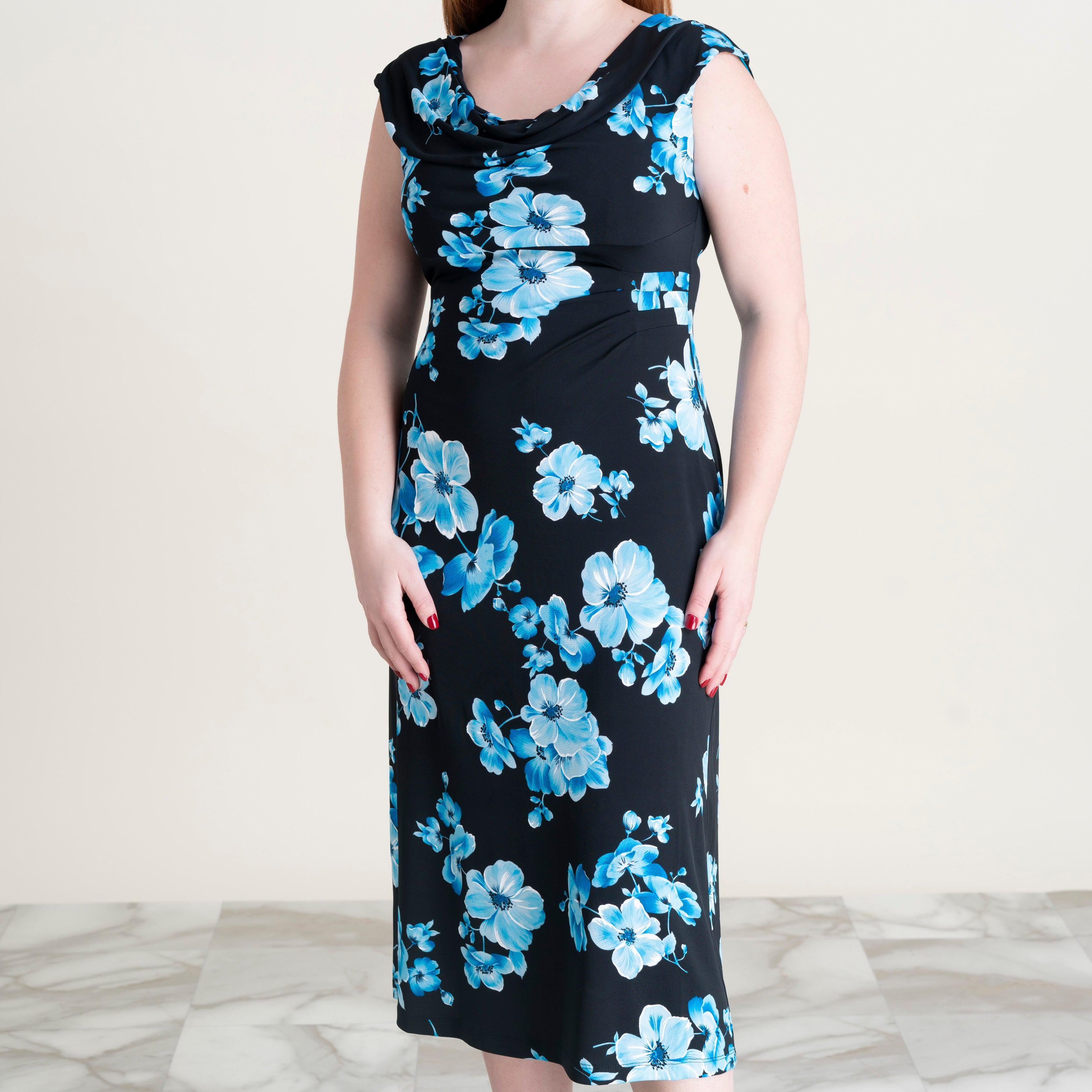 Tonya Turquoise Floral Midi Dress sold by connected apparel product image thumbnail 2
