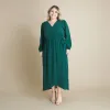 Shannon Hunter Green Maxi Wrap Dress sold by connected apparel