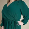 Shannon Hunter Green Maxi Wrap Dress sold by connected apparel