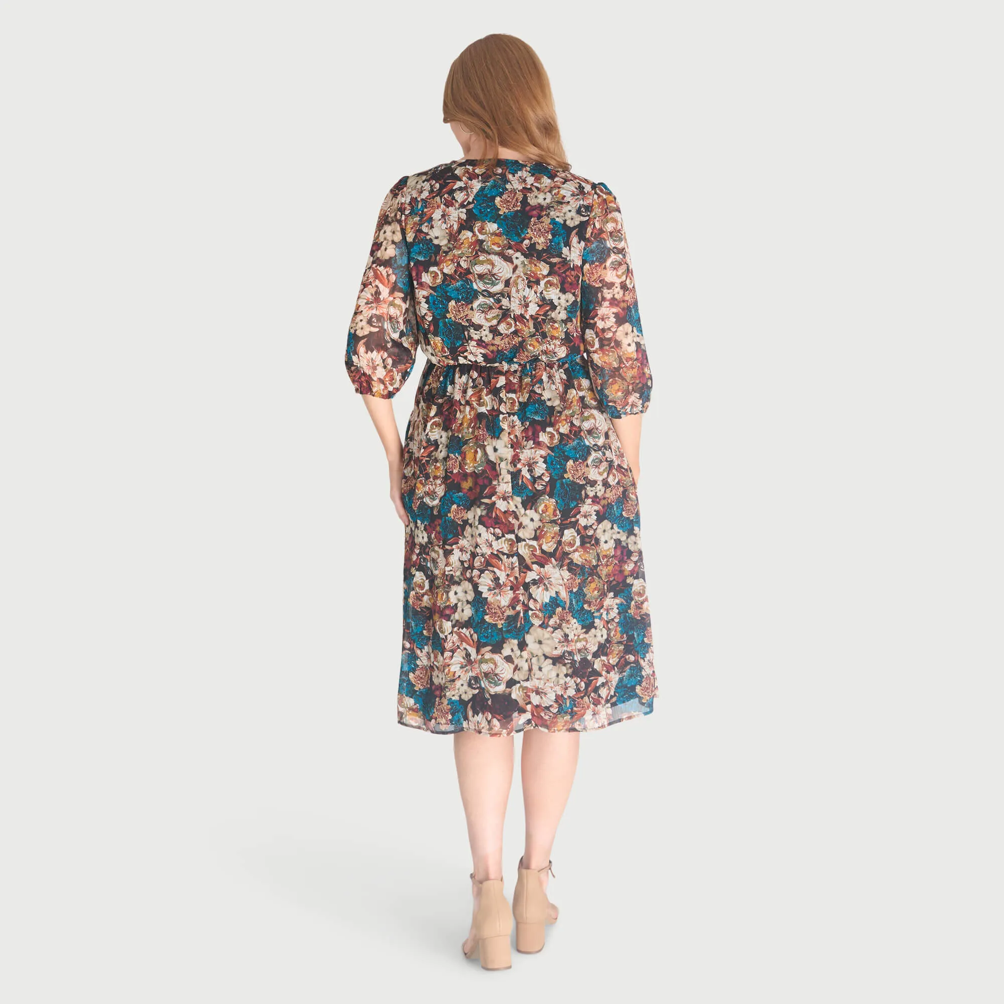 Mindy Mallard Floral V-Neck Dress sold by connected apparel product image thumbnail 3