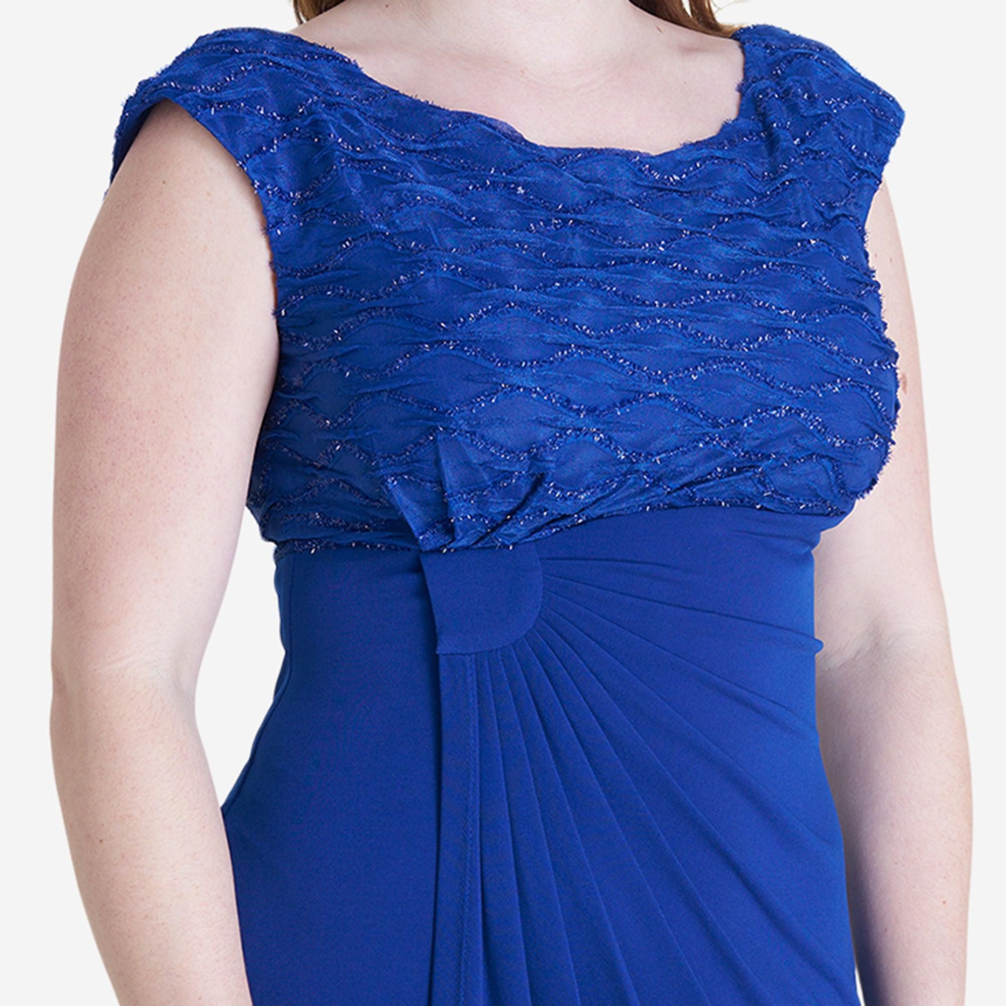 Lisa Deep Royal Faux Wrap Dress sold by connected apparel product image thumbnail 2