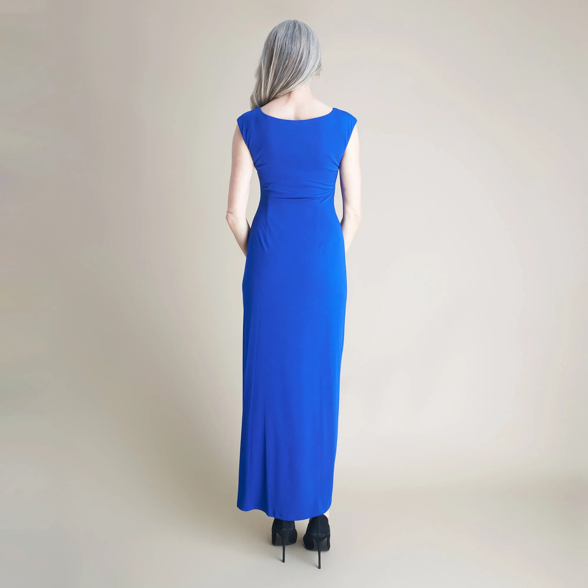Lisa Deep Cobalt Floor Length Dress sold by connected apparel product image thumbnail 4