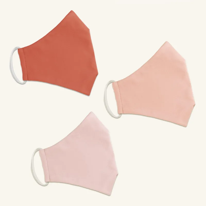The Essential Face Mask Multipack in Peach (Set of 3) sold by connected apparel