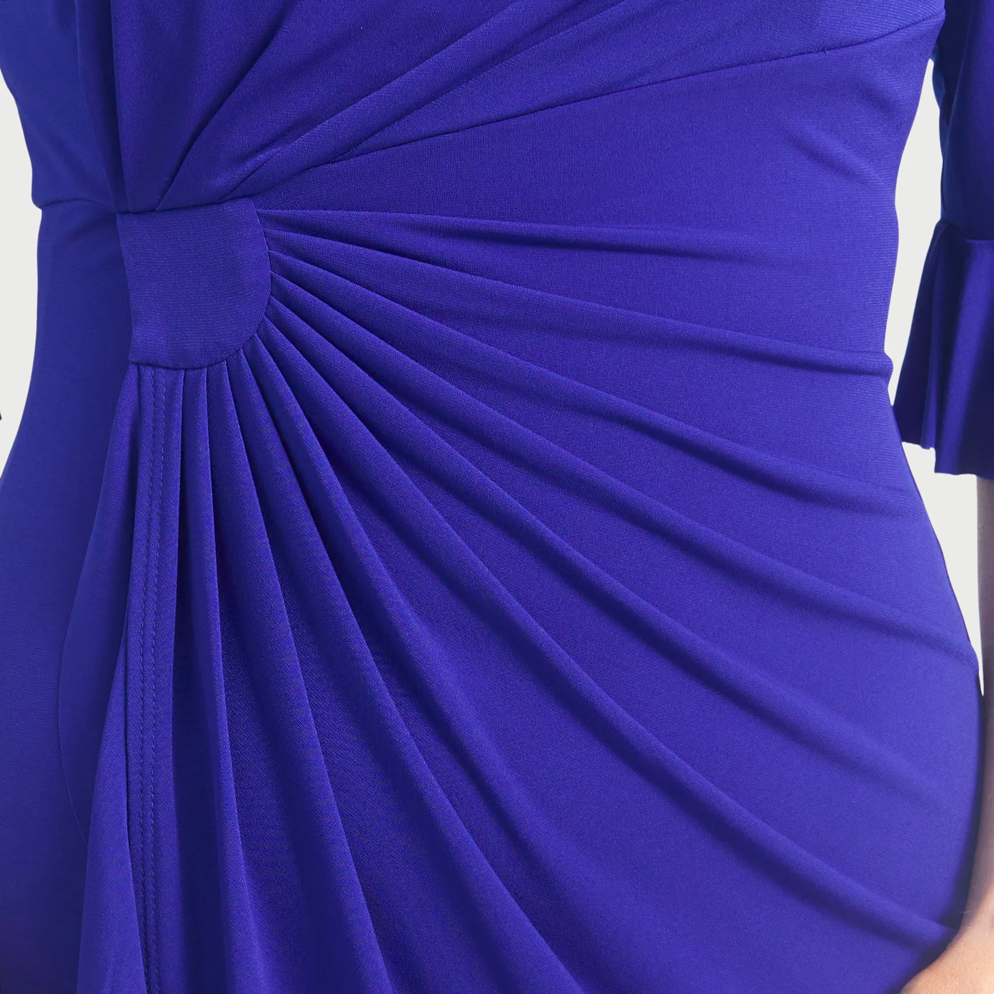 Lisa 2.0 Cobalt Ruffle Hem Faux Wrap Dress sold by connected apparel product image thumbnail 2