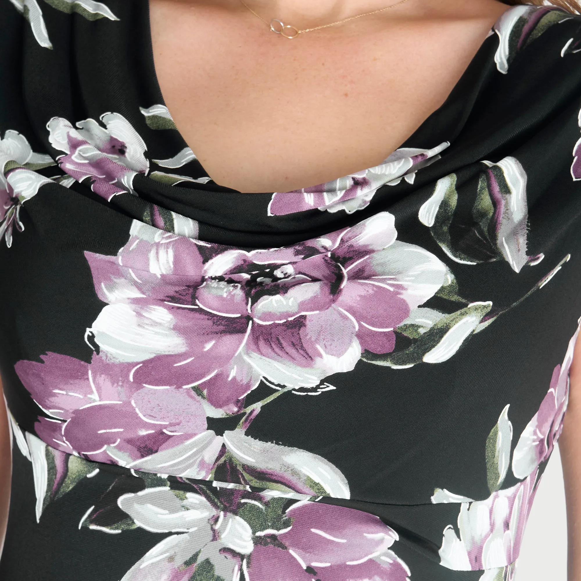 Tonya Plum Cowl Neck Midi Dress sold by connected apparel product image thumbnail 2