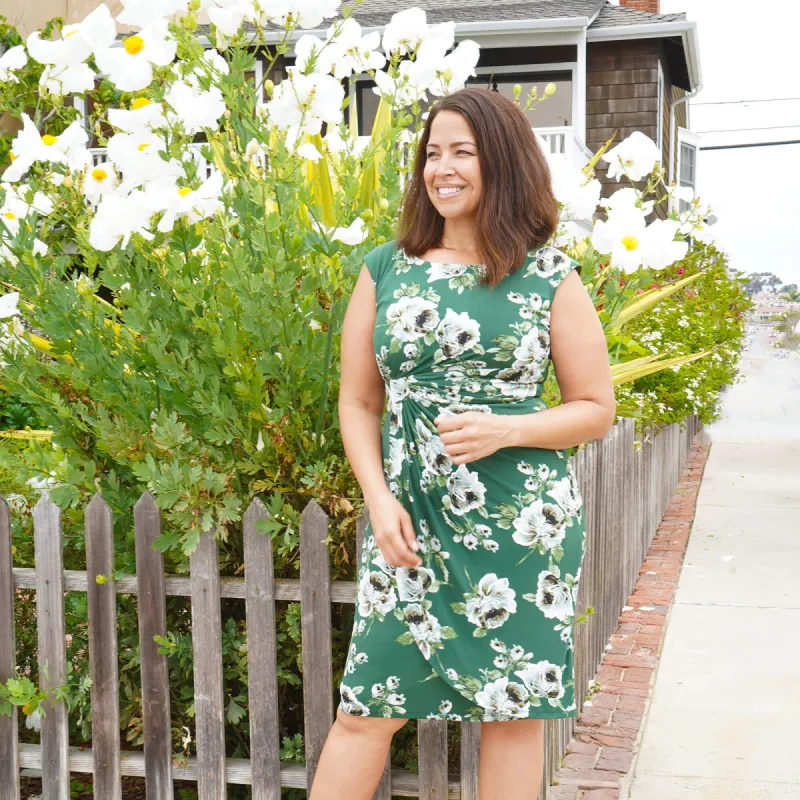 Lisa Moss Floral Faux Wrap Dress sold by connected apparel