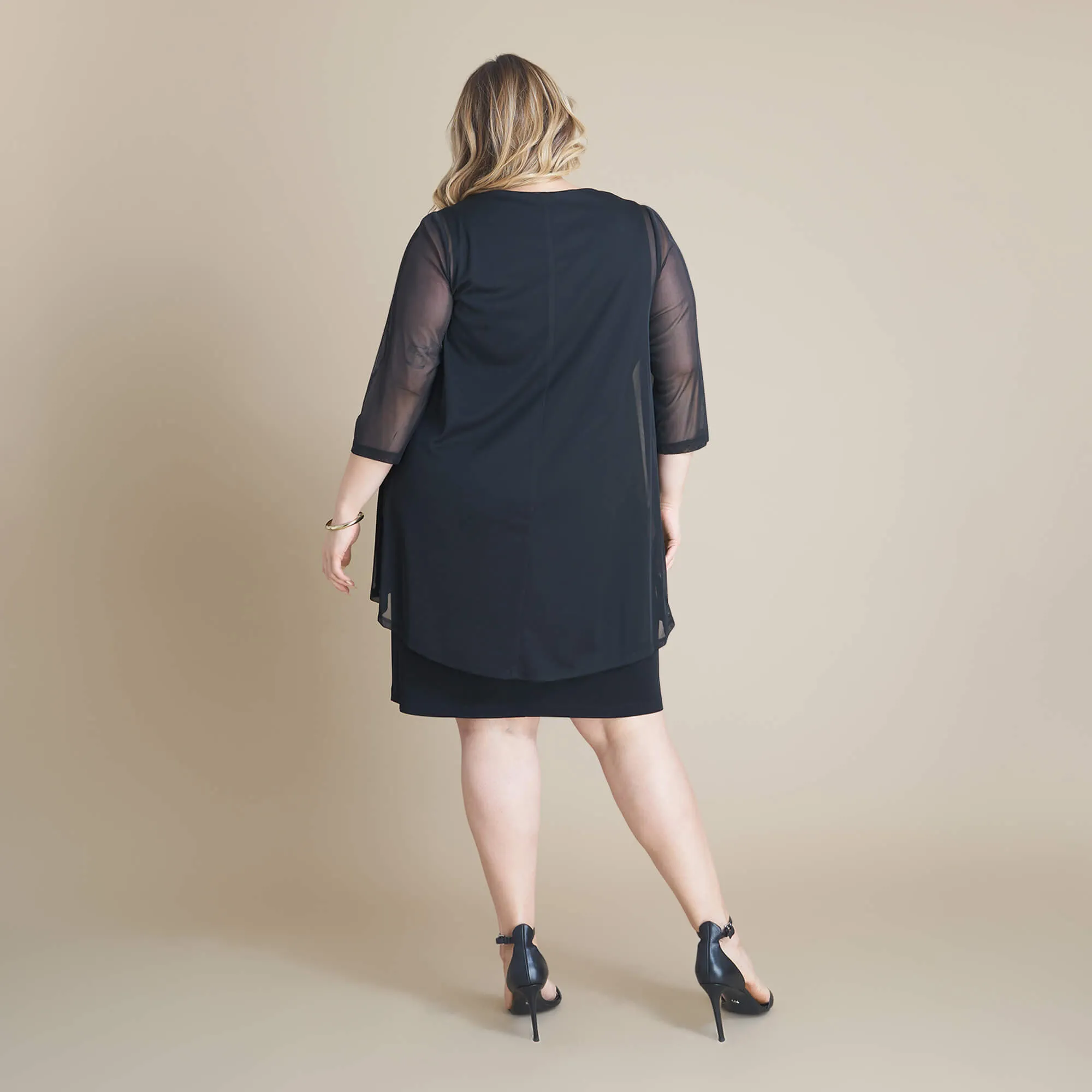 Nina Metallic Gold Embroidery Jacket Dress sold by connected apparel product image thumbnail 4