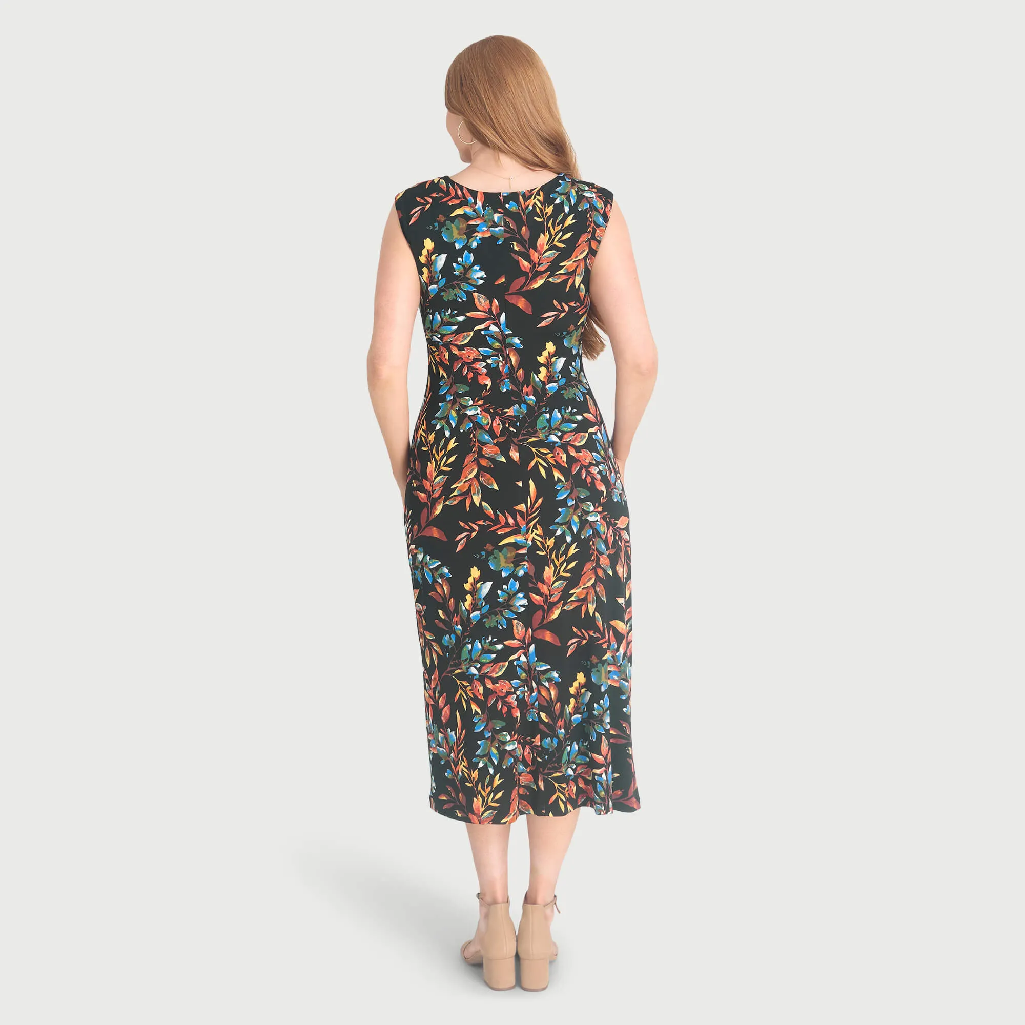 Tonya Spice Cowl Neck Midi Dress sold by connected apparel product image thumbnail 3