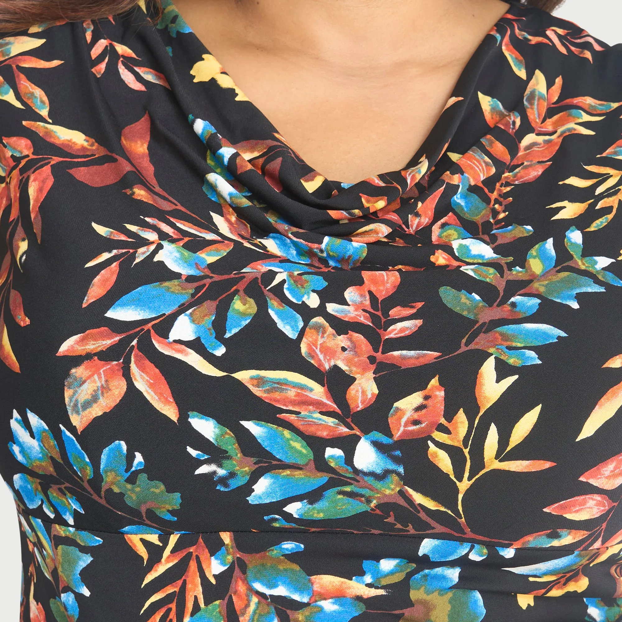 Tonya Spice Cowl Neck Midi Dress sold by connected apparel product image thumbnail 5