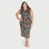 Tonya Spice Cowl Neck Midi Dress sold by connected apparel