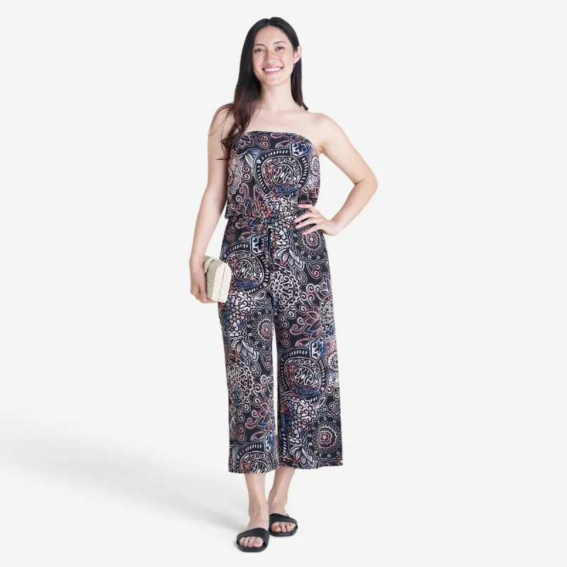 Melissa Strapless Cropped Jumpsuit sold by connected apparel