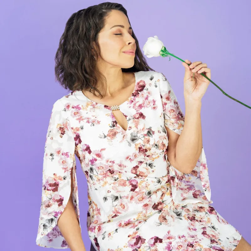 Stevie Rosewood Floral Sheath Dress made by connected apparel