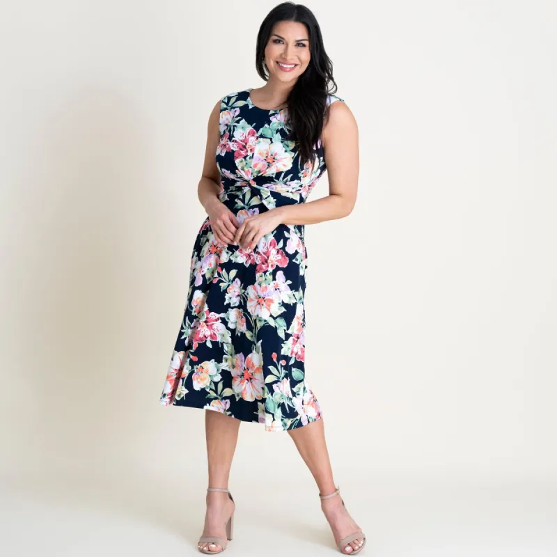 Callie Knotted Fit and Flare Dress sold by connected apparel